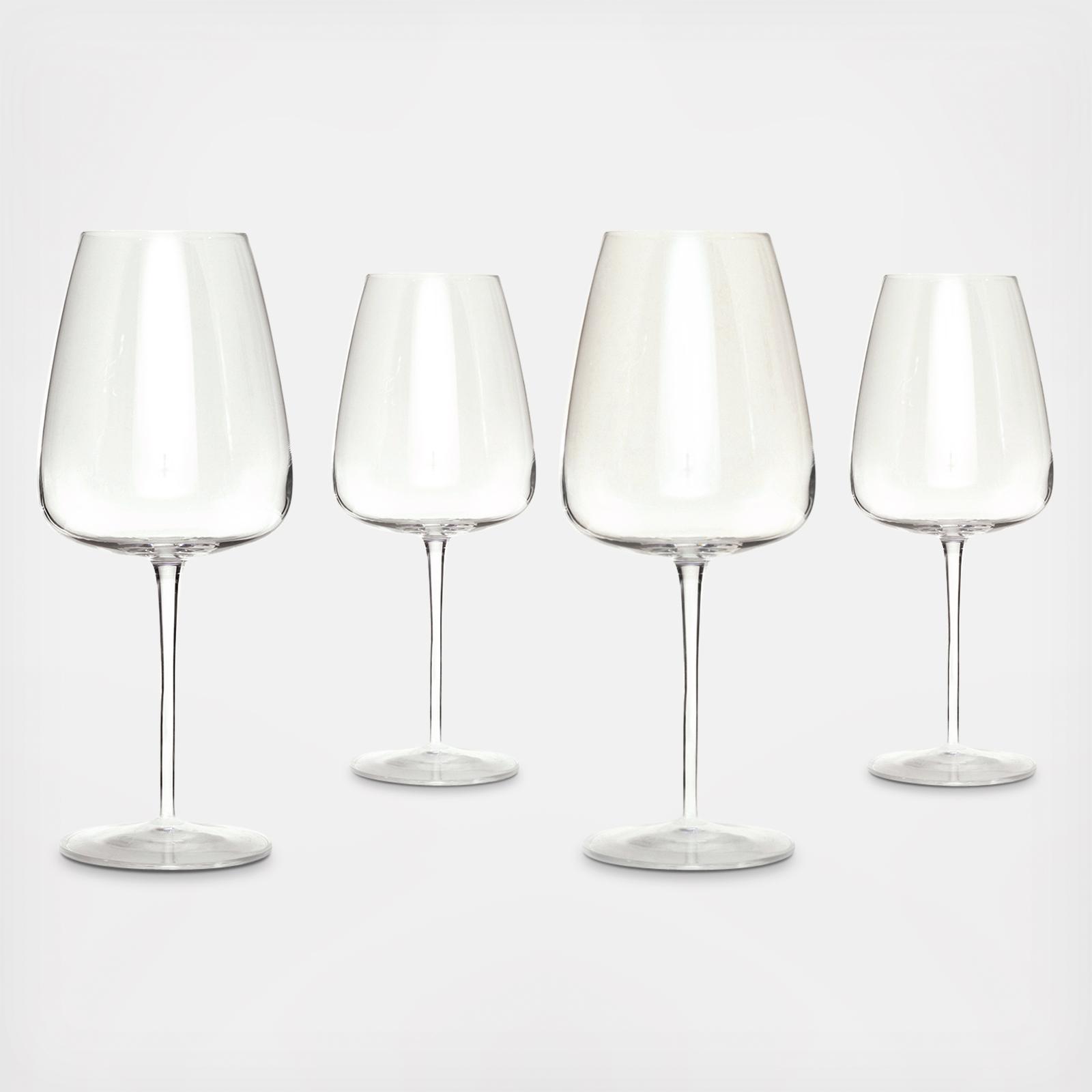 Lead-Free Crystal Red Wine Glasses, Set of 4 6 Lead-Free Crystal Red Wine Glasses, Set of 4