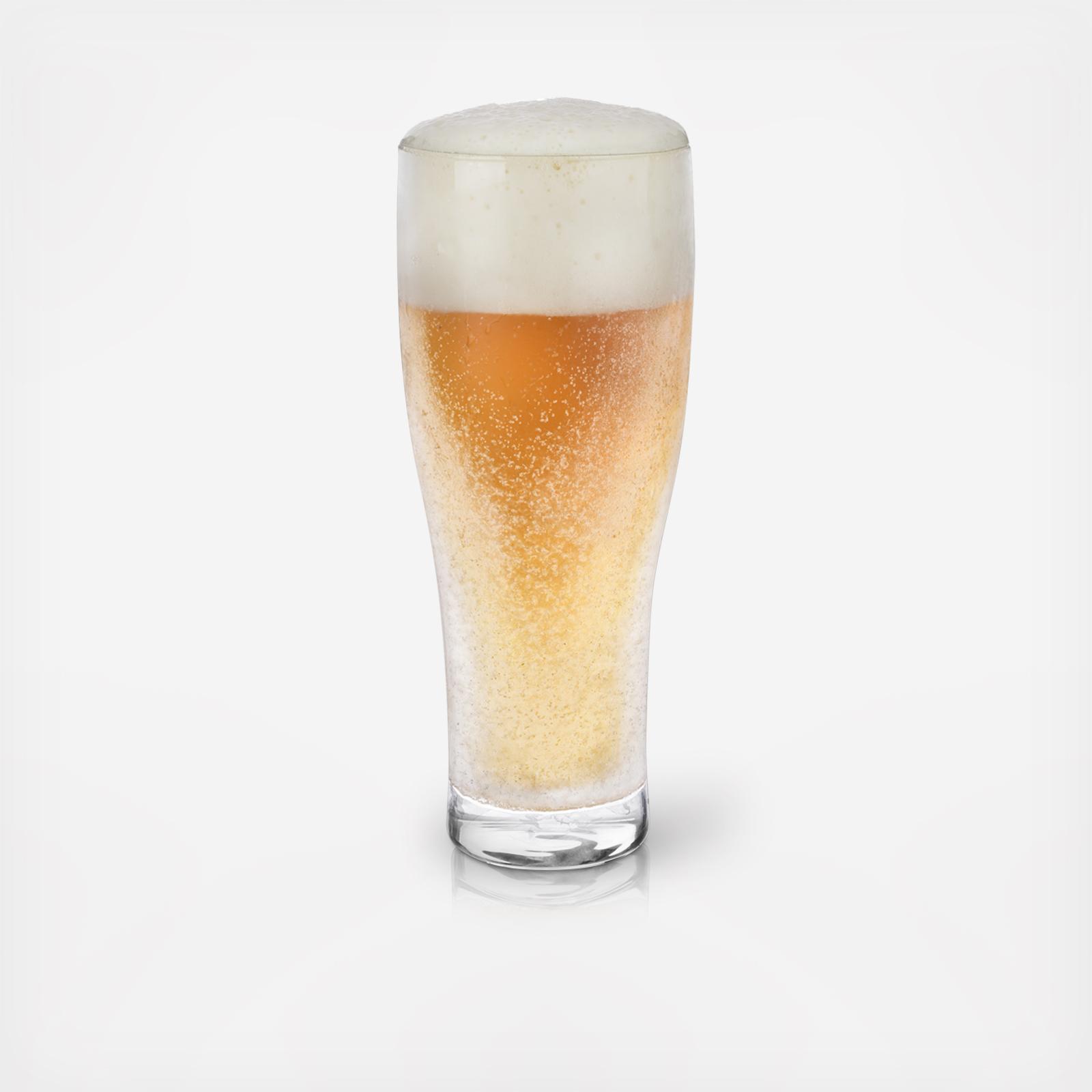 Glacier Double Walled Chilling Beer Glass 3 Glacier Double Walled Chilling Beer Glass