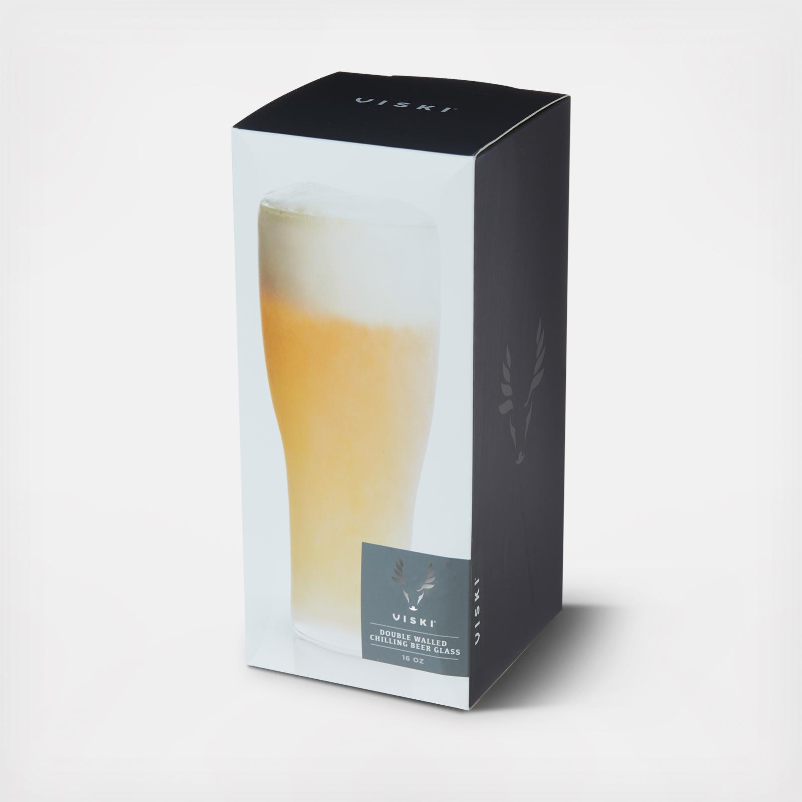Glacier Double Walled Chilling Beer Glass 5 Glacier Double Walled Chilling Beer Glass
