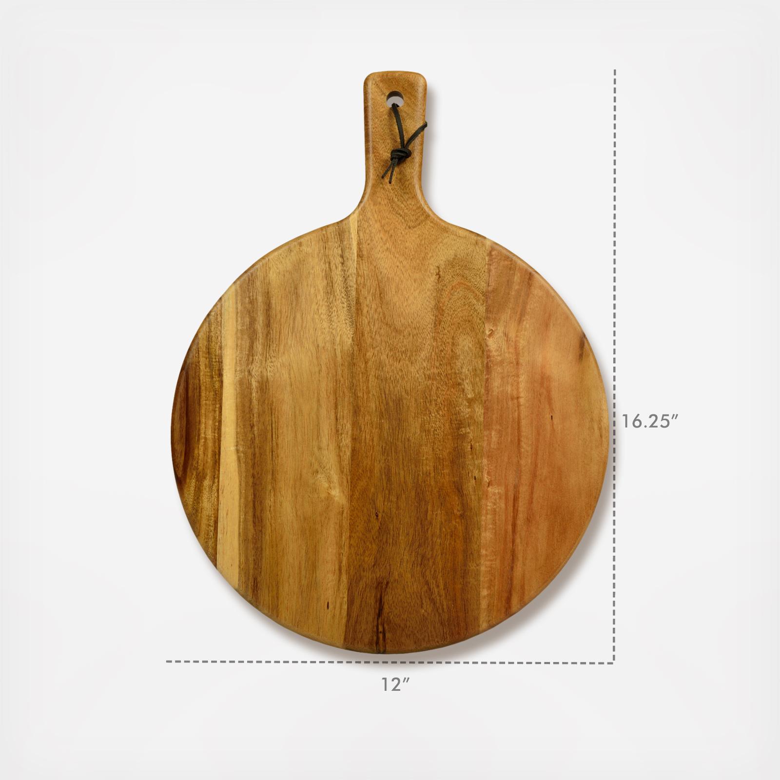Personalized Engraved Round Acacia Charcuterie Serving Paddle 8 Personalized Engraved Round Acacia Charcuterie Serving Paddle
