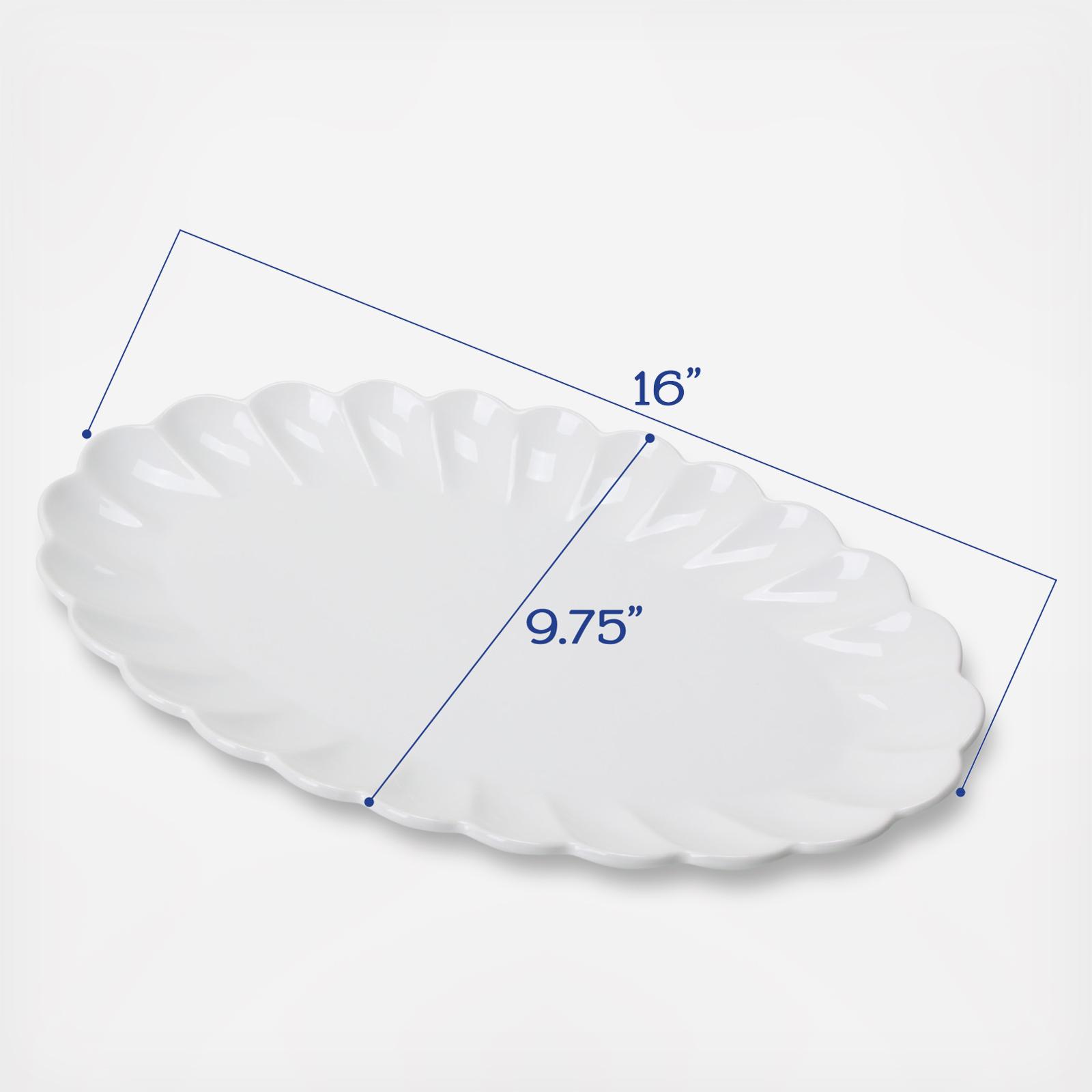 Petal Oval Platter & Round Bowl Serving Set 4 Petal Oval Platter & Round Bowl Serving Set