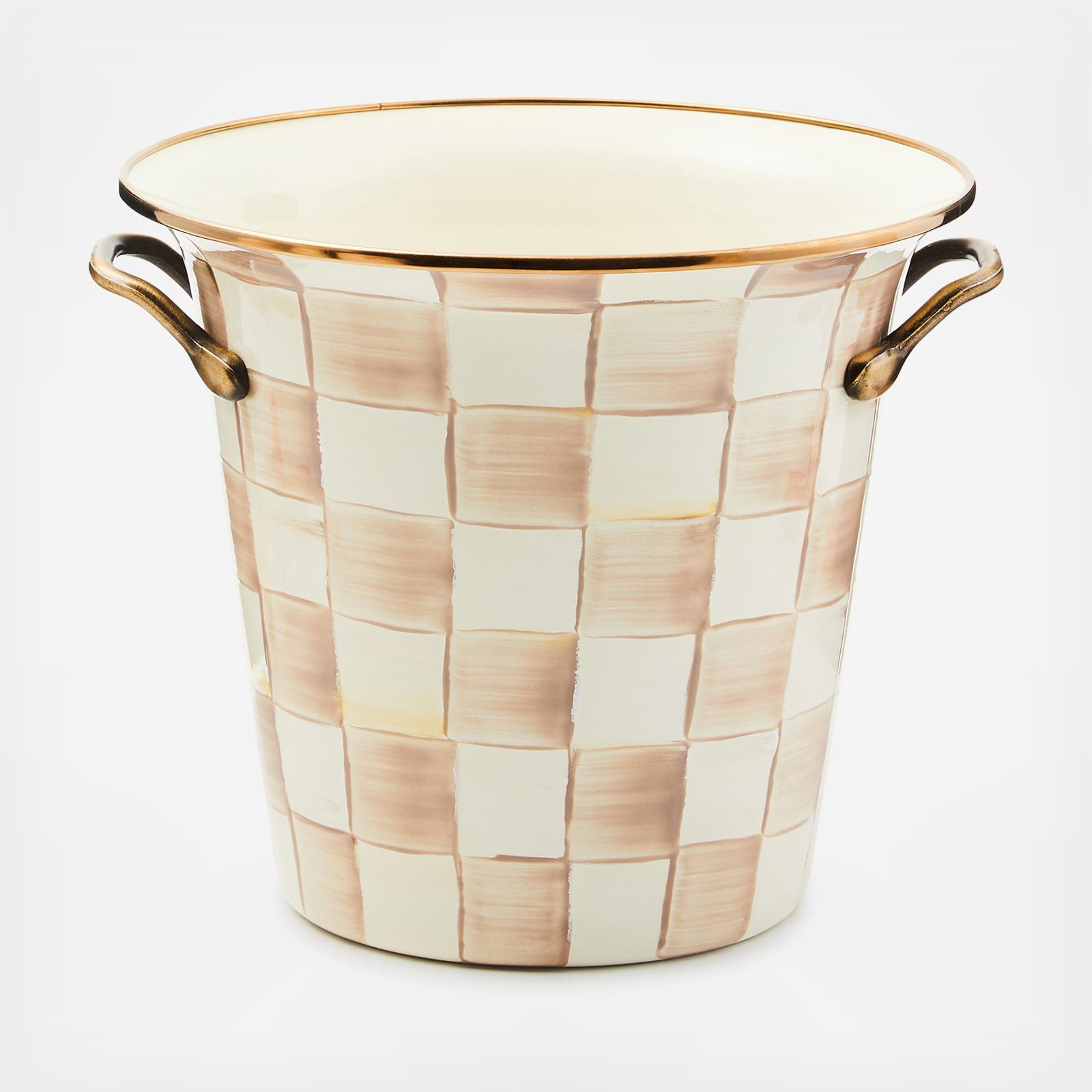 Mocha Check Stainless Steel Wine Cooler 1 Mocha Check Stainless Steel Wine Cooler