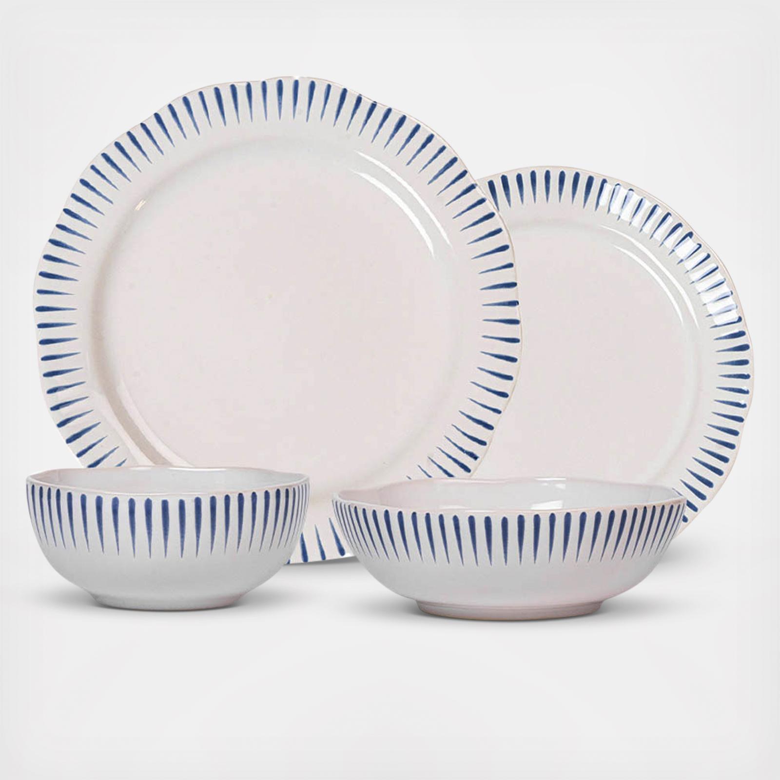 Sitio Stripe 4-Piece Place Setting, Service for 1 2 Sitio Stripe 4-Piece Place Setting, Service for 1