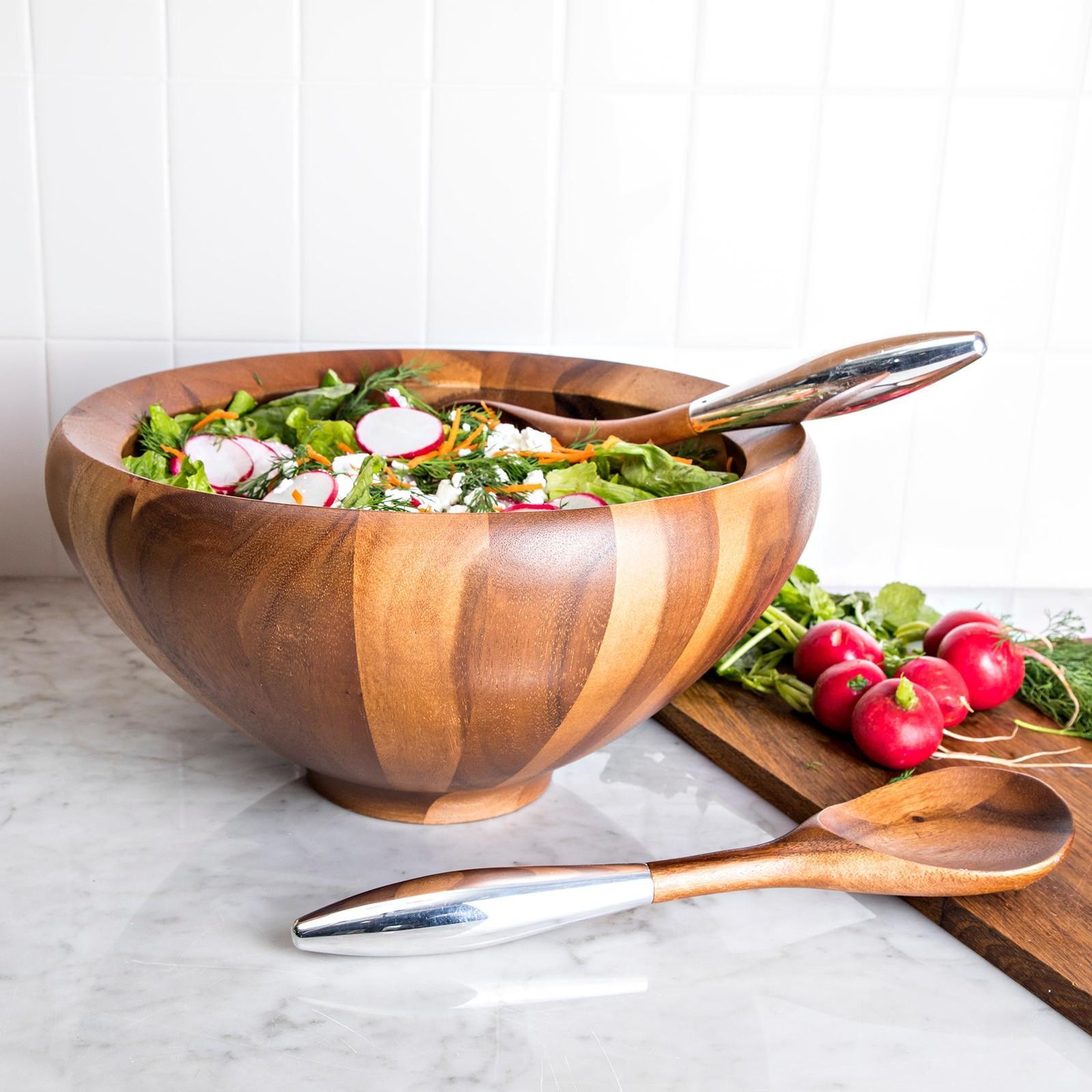 Yaro Salad Bowl with Servers 17 Yaro Salad Bowl with Servers