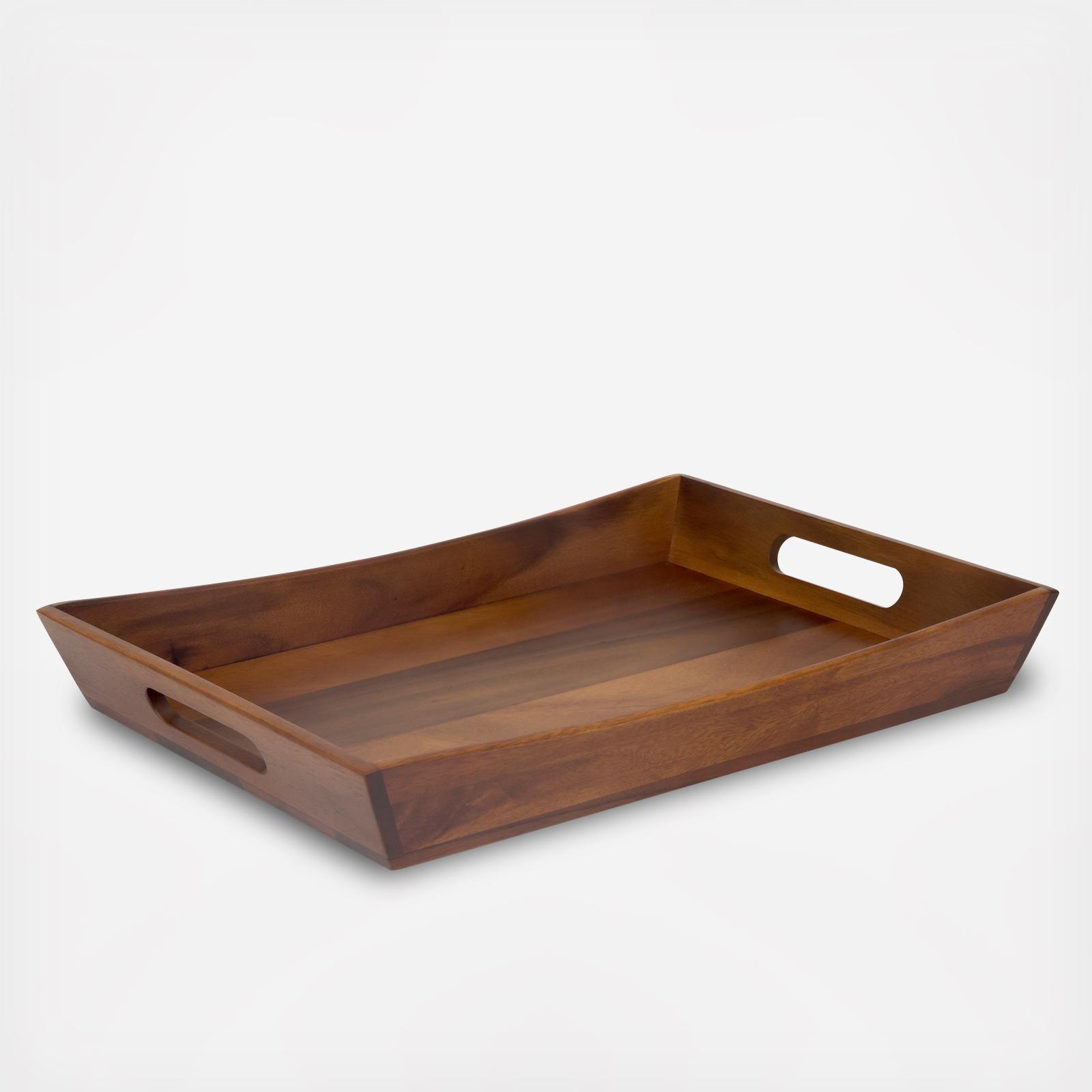 Acacia Tray with Curved Sides 1 Acacia Tray with Curved Sides