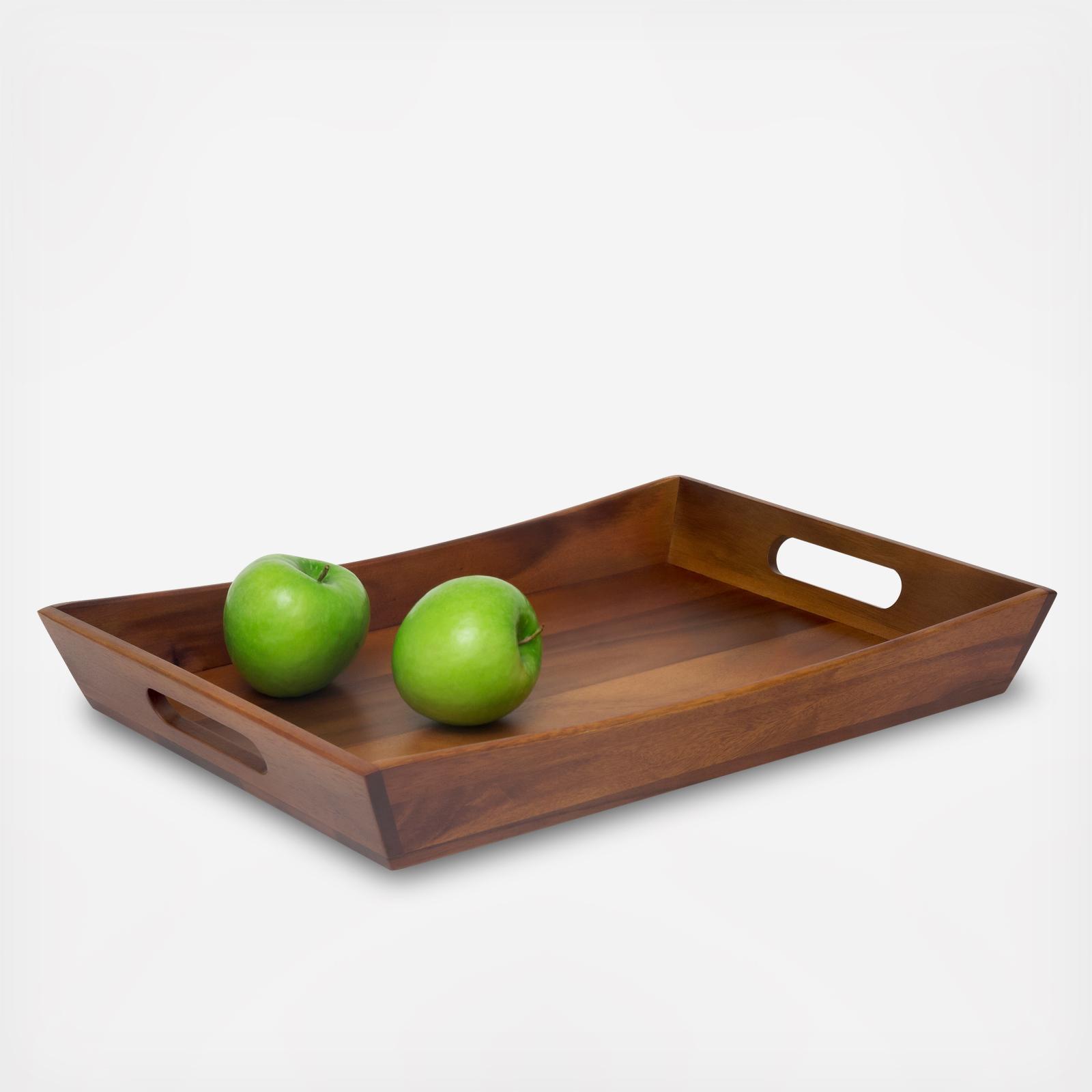 Acacia Tray with Curved Sides 2 Acacia Tray with Curved Sides