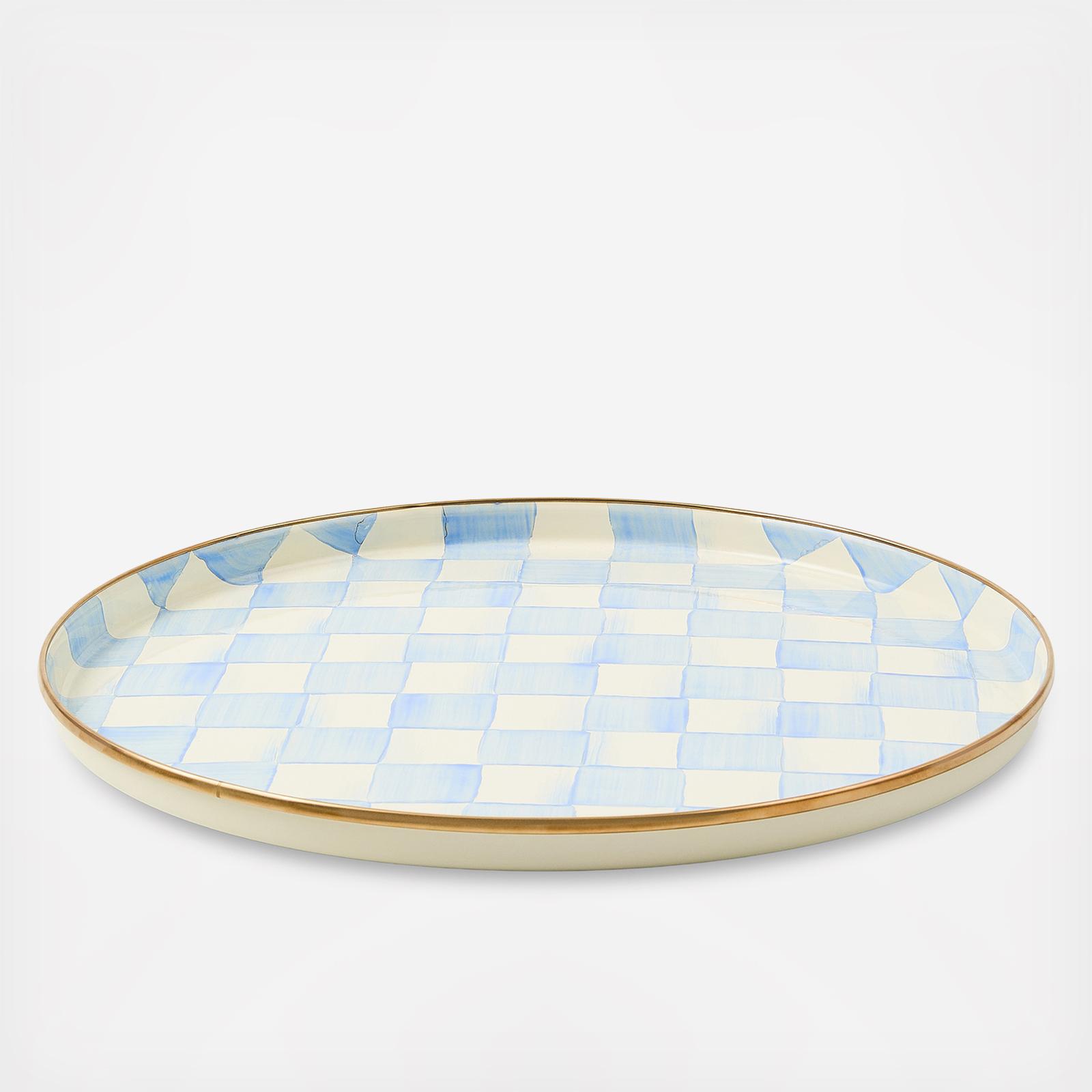 Sky Check Round Tray 4 Sky Check Round Tray