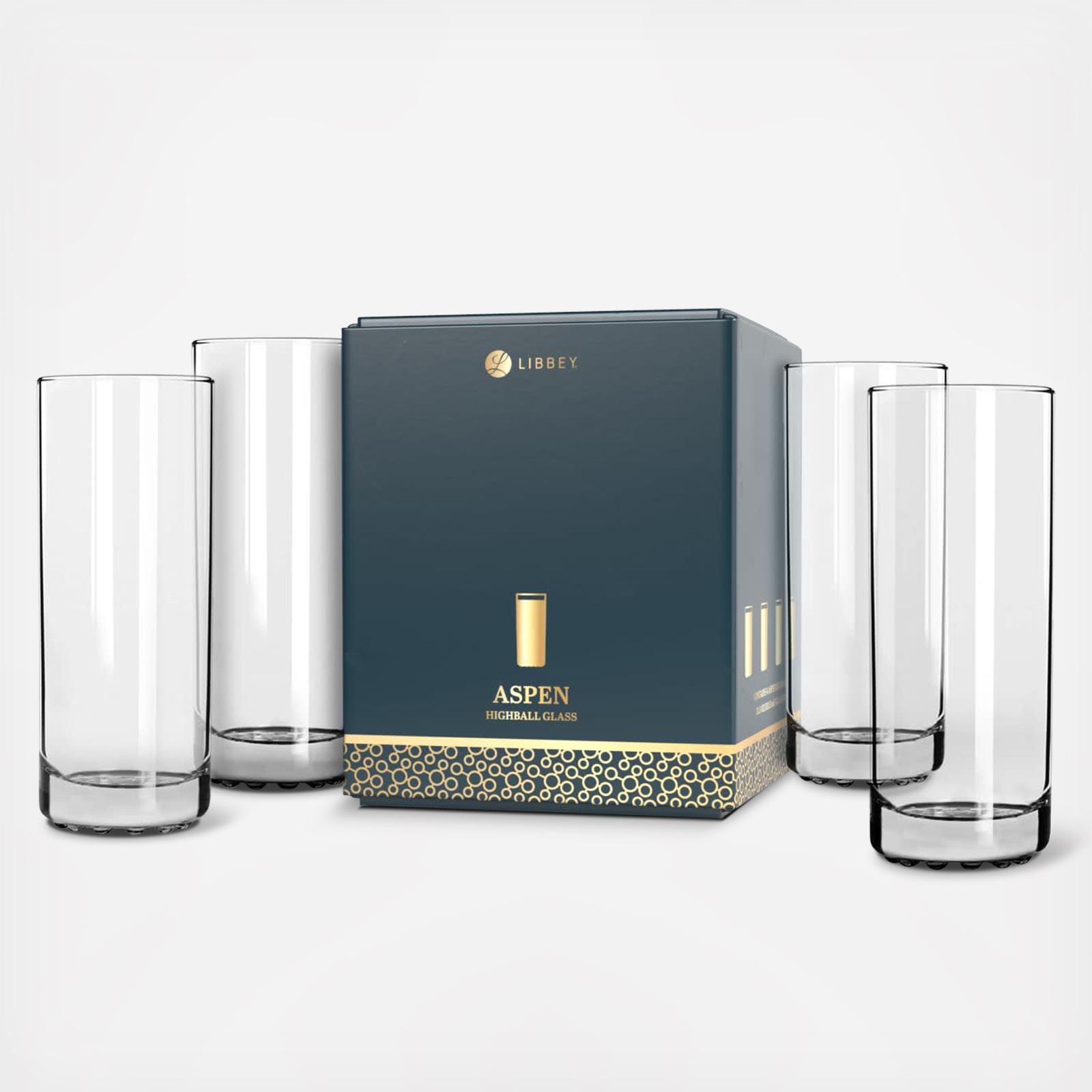 Aspen Highball Drinking Glass, Set of 4 4 Aspen Highball Drinking Glass, Set of 4