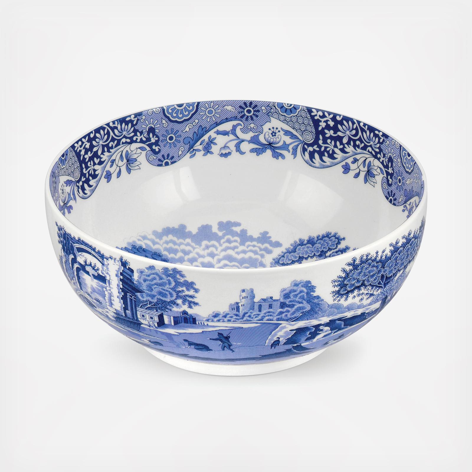 Blue Italian Deep Round Bowl 2 Blue Italian Deep Round Bowl