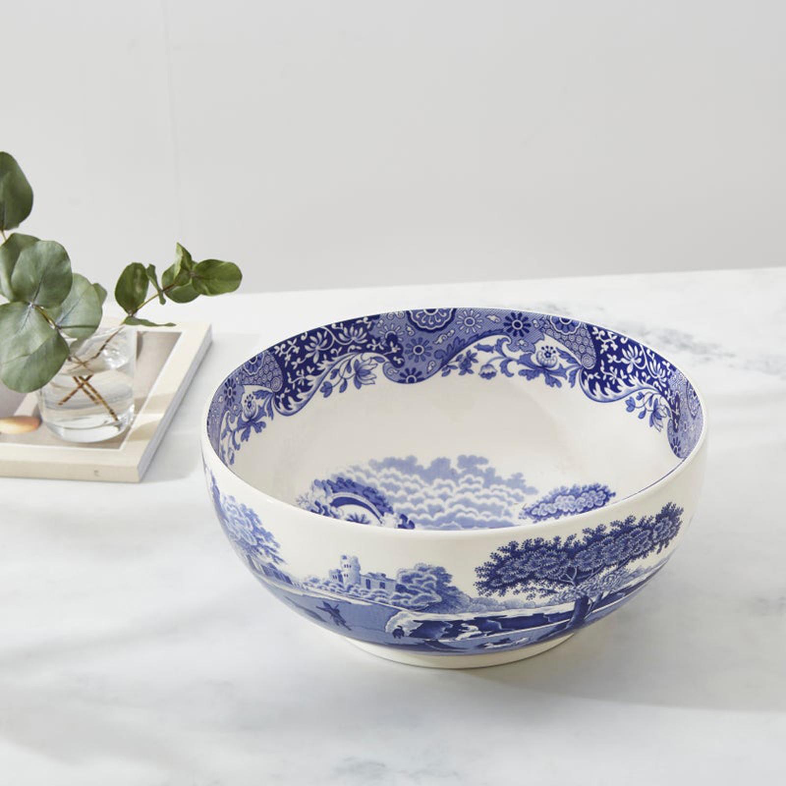 Blue Italian Deep Round Bowl 3 Blue Italian Deep Round Bowl