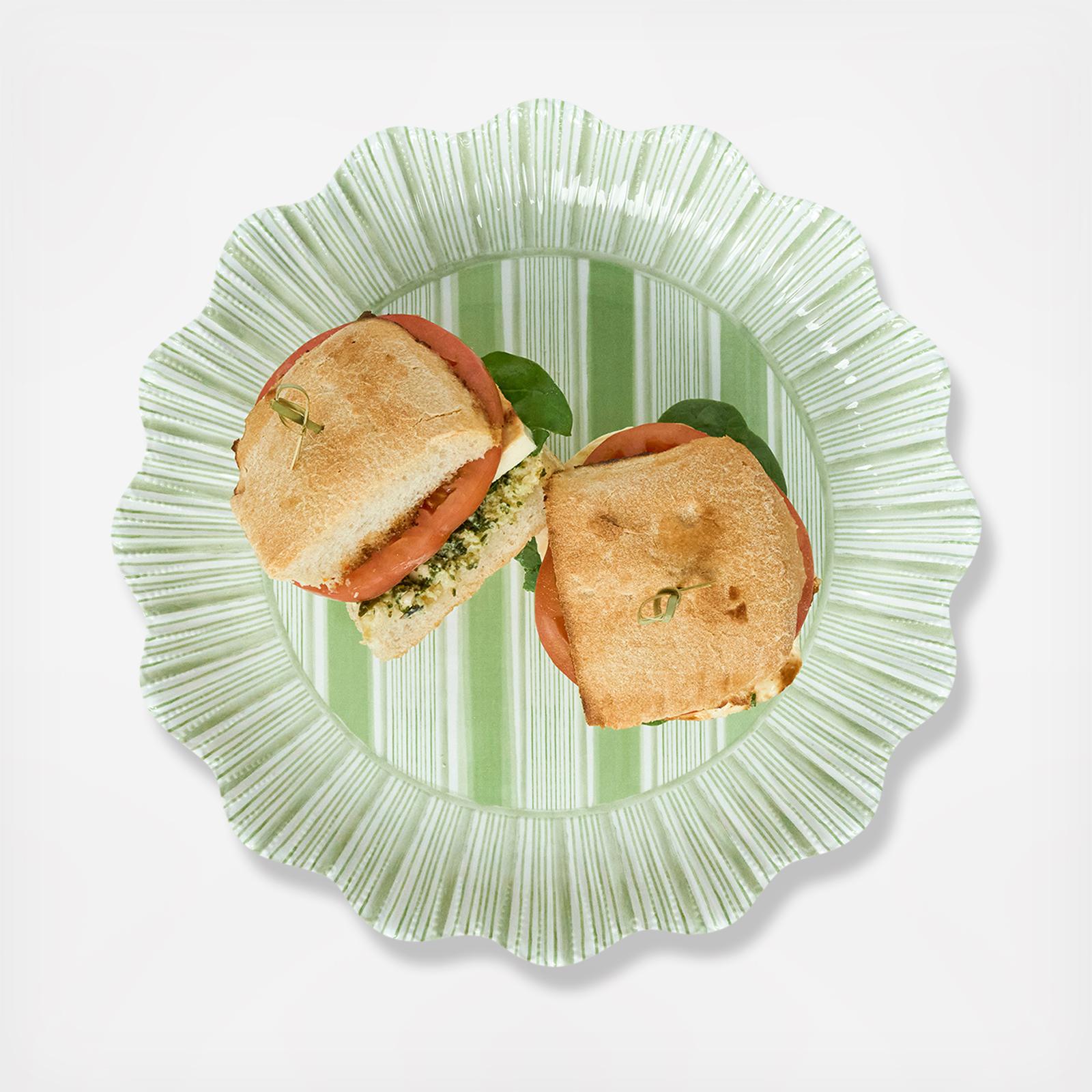 Cabana Stripe Assorted Melamine Dinner Plate, Set of 4 7 Cabana Stripe Assorted Melamine Dinner Plate, Set of 4