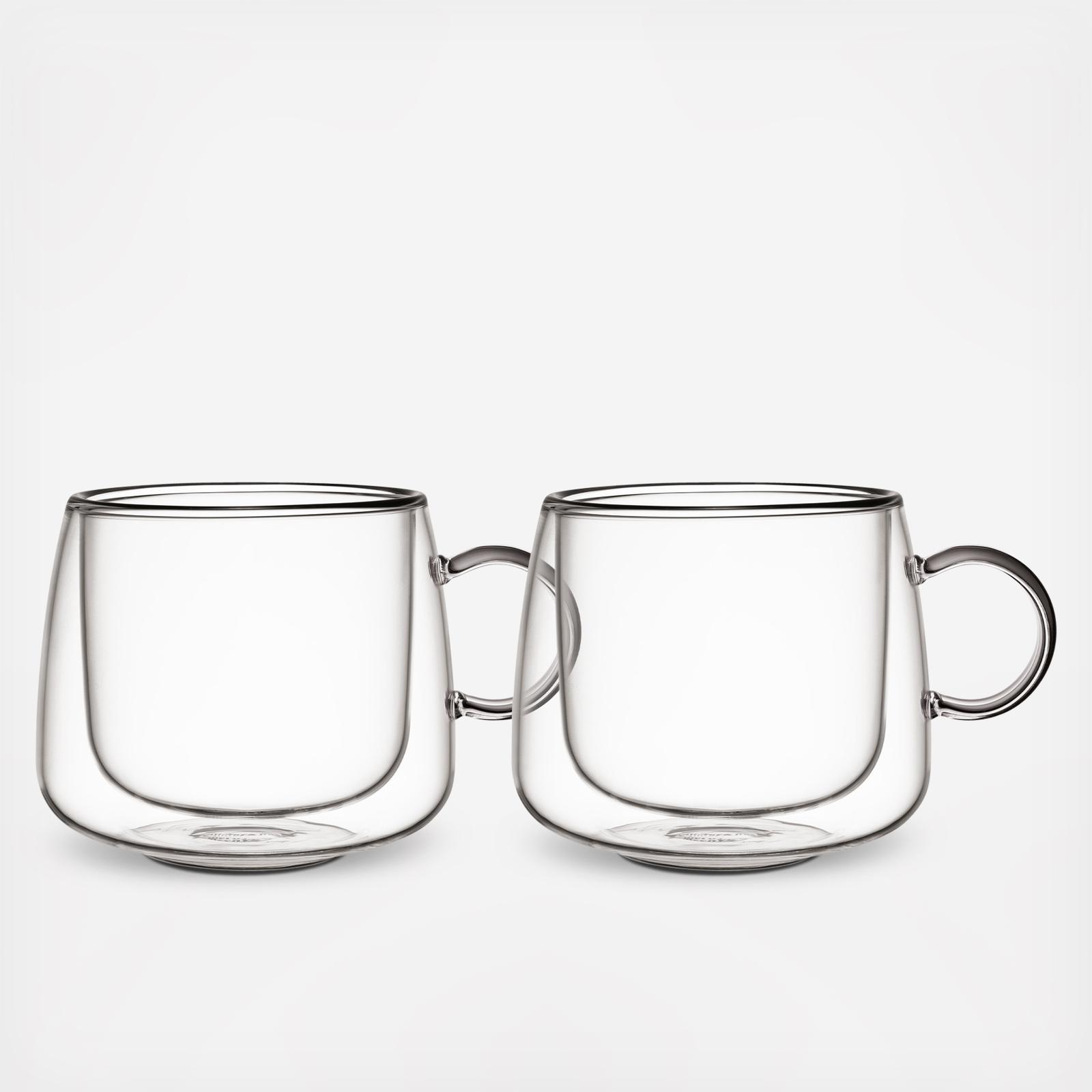 Artesano Hot & Cold Beverage Cappuccino Coffee Mug with Handle, Set of 2 2 Artesano Hot & Cold Beverage Cappuccino Coffee Mug with Handle, Set of 2
