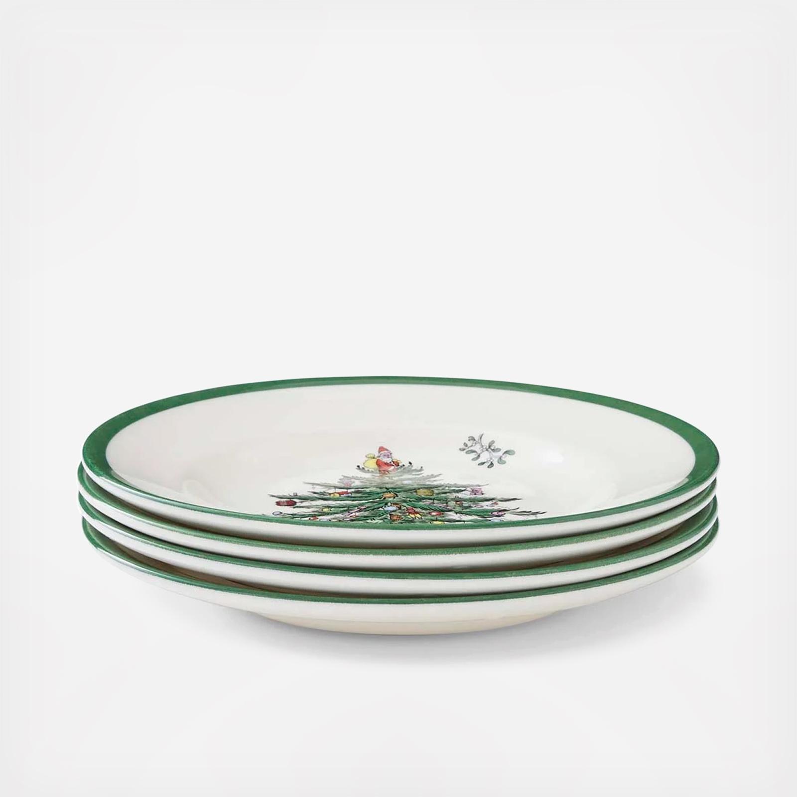 Christmas Tree Bread & Butter Plate, Set of 4 2 Christmas Tree Bread & Butter Plate, Set of 4