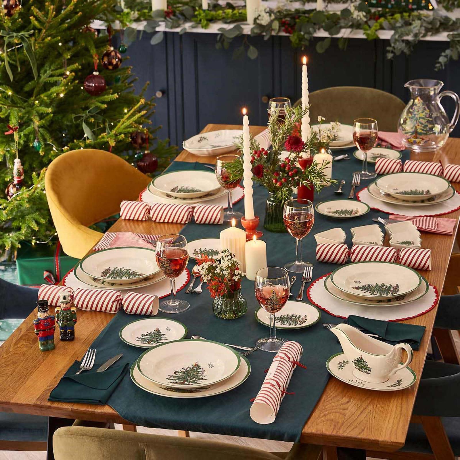 Christmas Tree Bread & Butter Plate, Set of 4 3 Christmas Tree Bread & Butter Plate, Set of 4