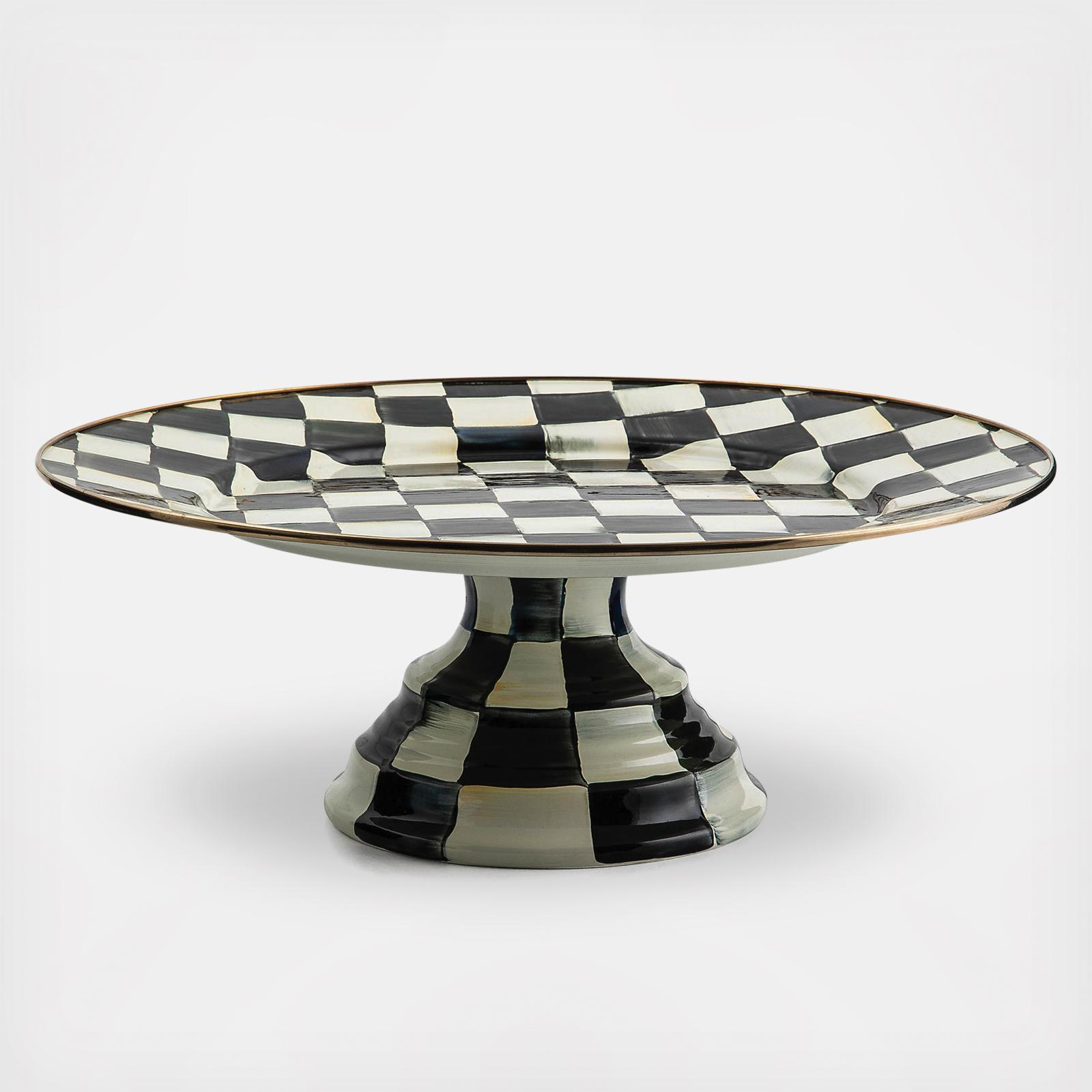 Courtly Check Pedestal Platter 2 Courtly Check Pedestal Platter