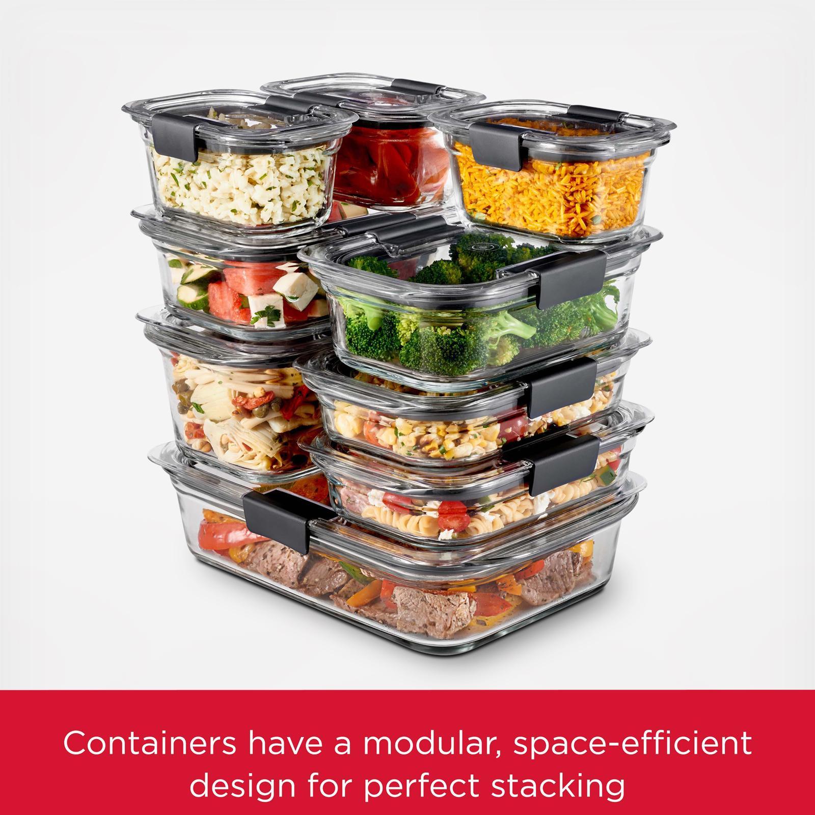 Brilliance Glass Food Storage Containers, 10-pieces BPA-Free 3 Brilliance Glass Food Storage Containers, 10-pieces BPA-Free