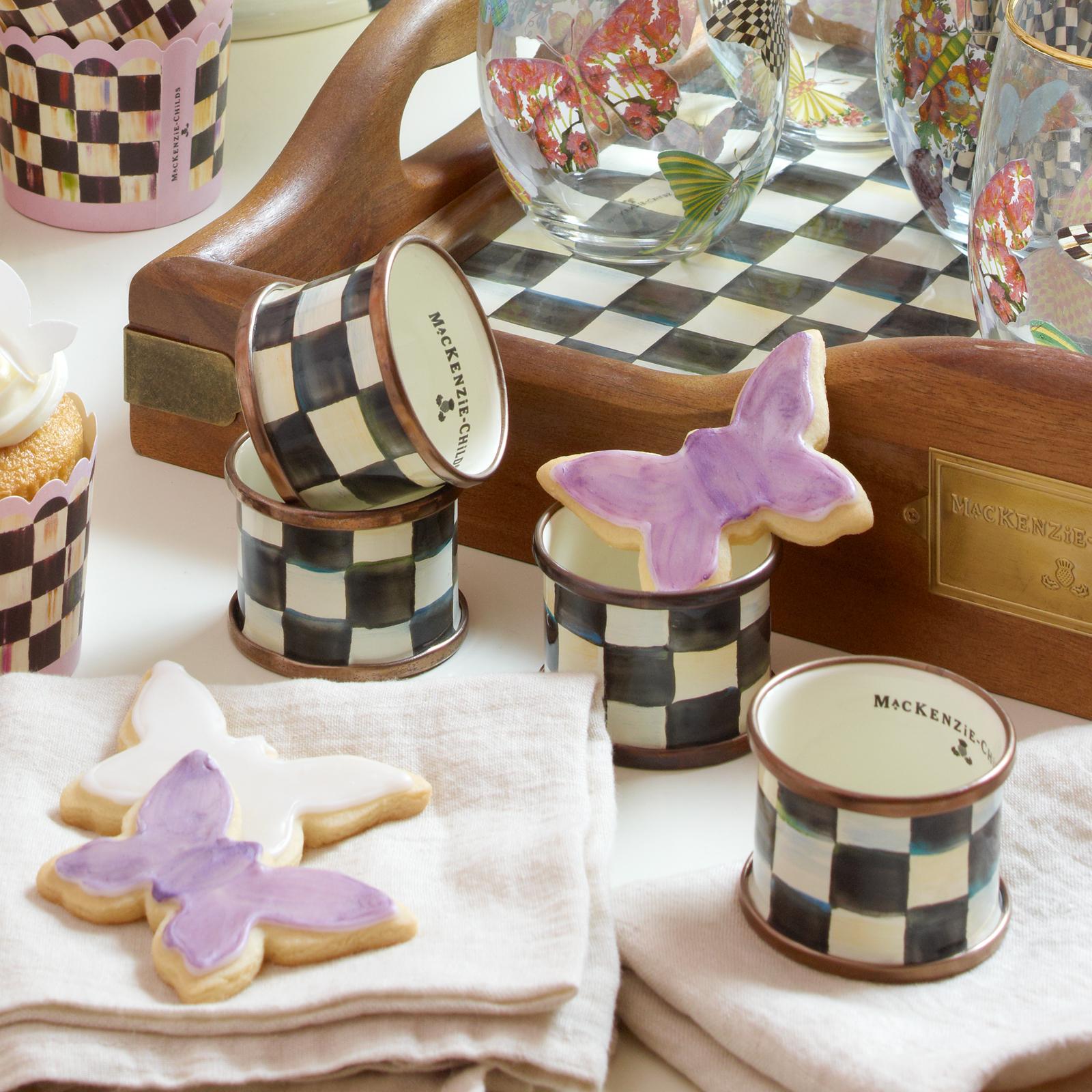 Courtly Check Napkin Ring, Set of 4