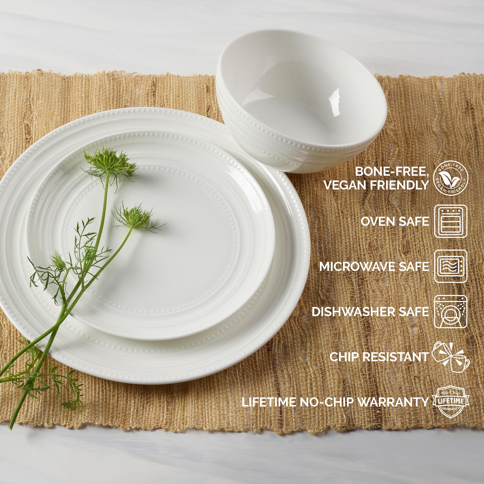 Kamryna 12-Piece Vegan Bone China Dinnerware Set , Service for 4 11 Kamryna 12-Piece Vegan Bone China Dinnerware Set , Service for 4