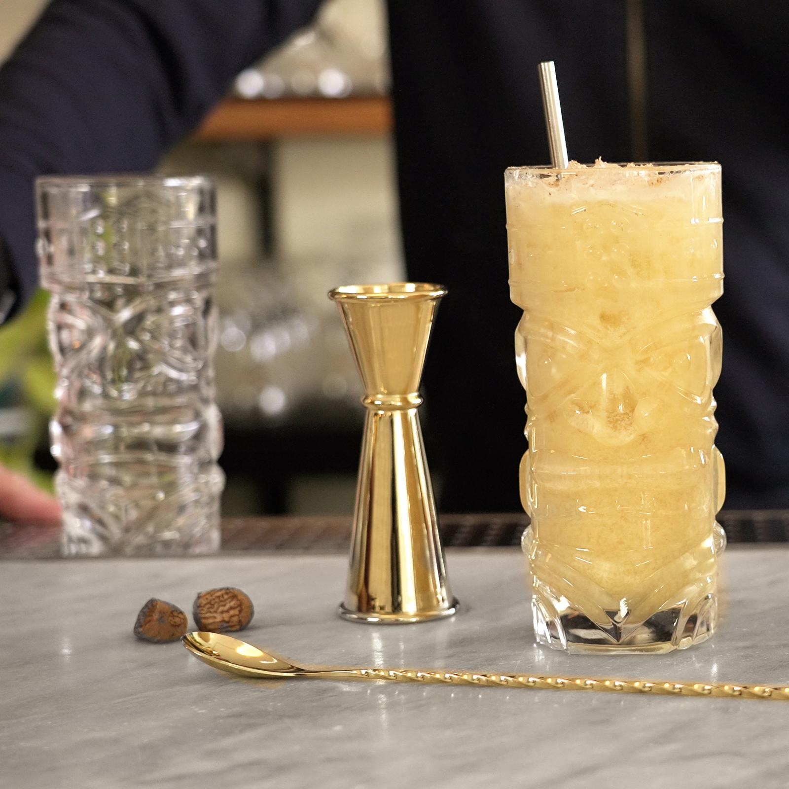 Pacific Crystal Tiki Glass, Set of 2 7 Pacific Crystal Tiki Glass, Set of 2