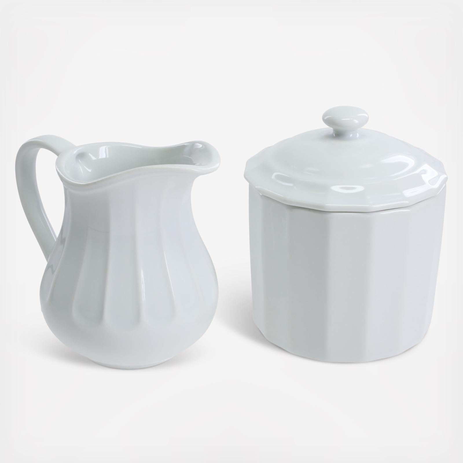 Panel Sugar Bowl & Creamer Set