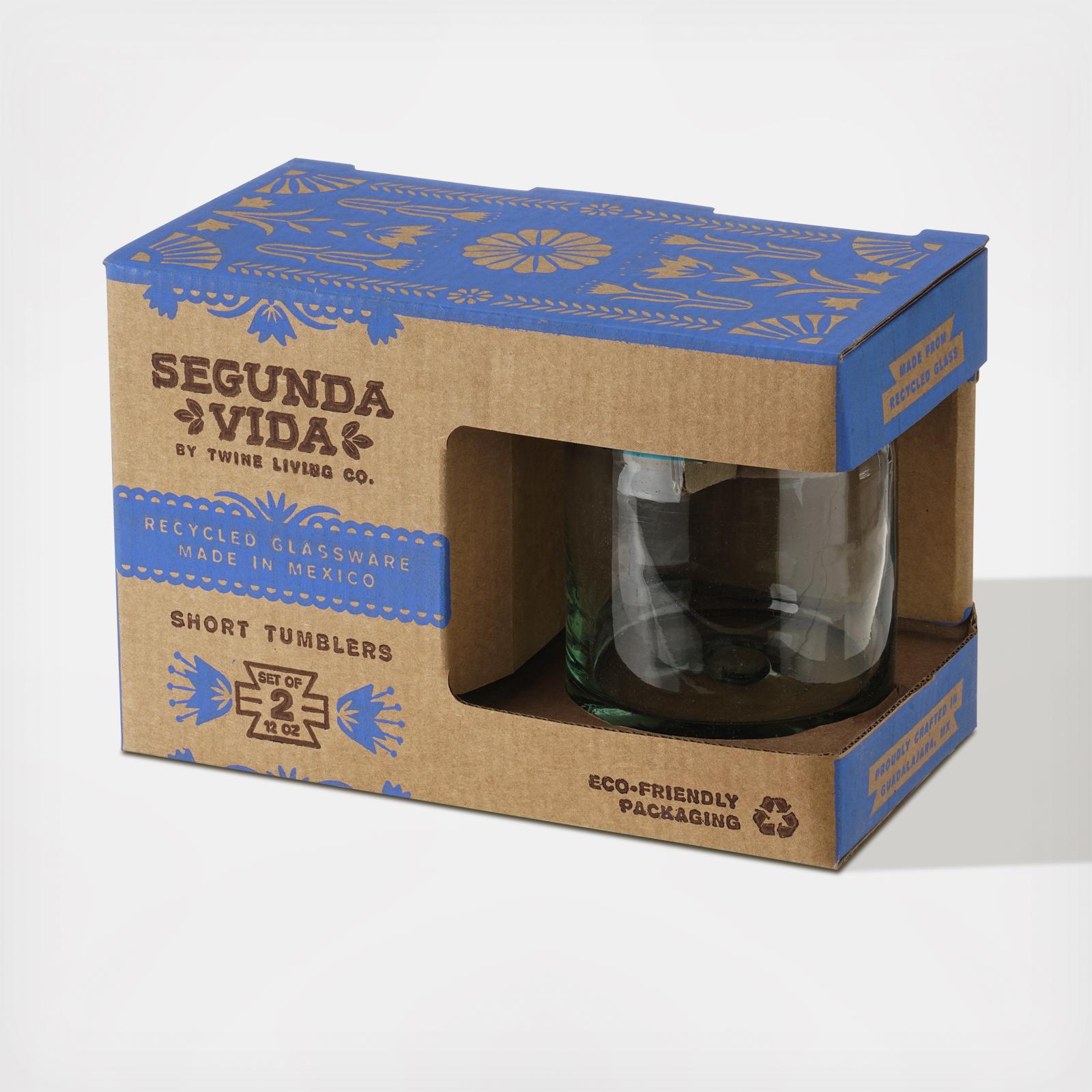 Primavera Recycled Short Tumbler, Set of 2 6 Primavera Recycled Short Tumbler, Set of 2