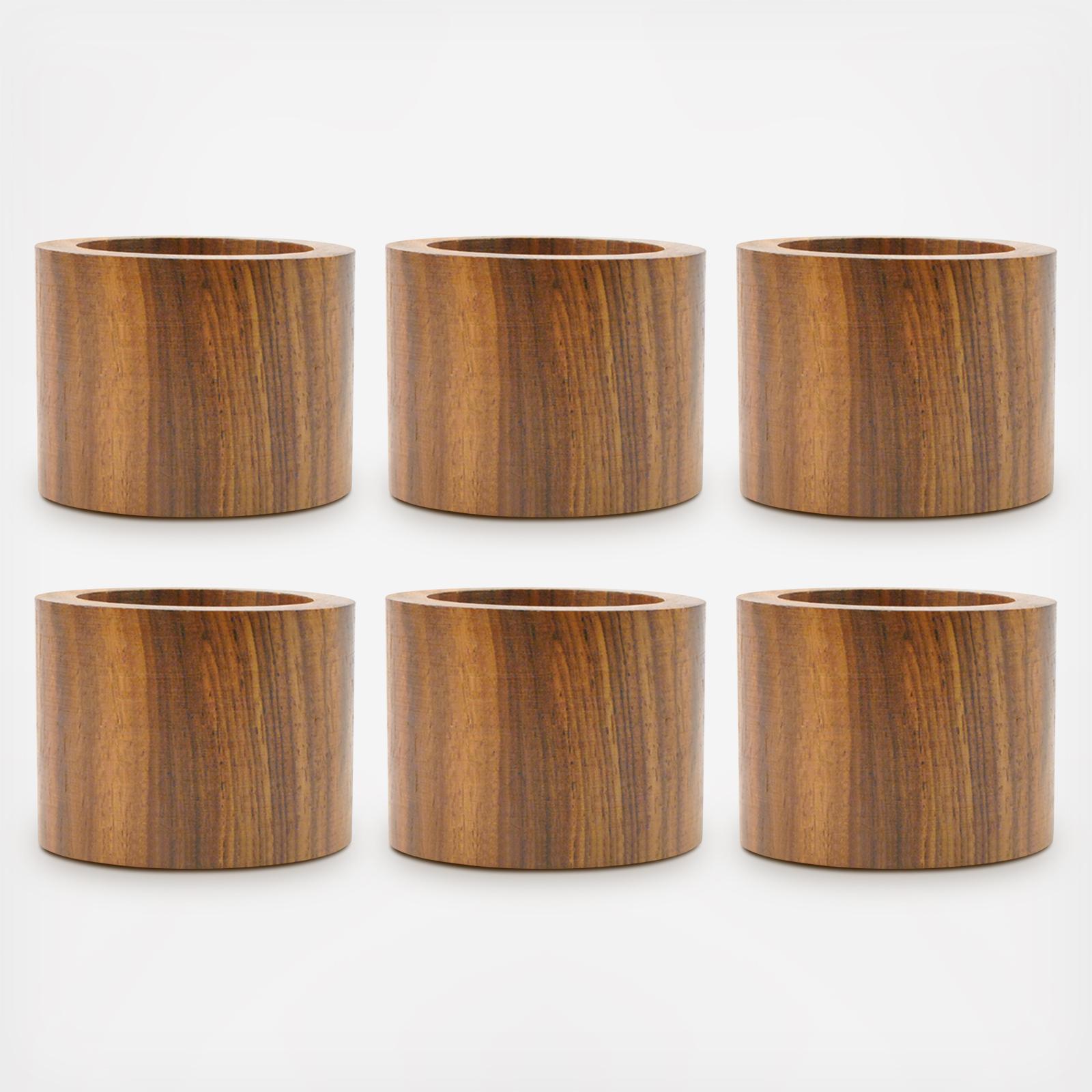 Wood Band Napkin Ring, Set of 6