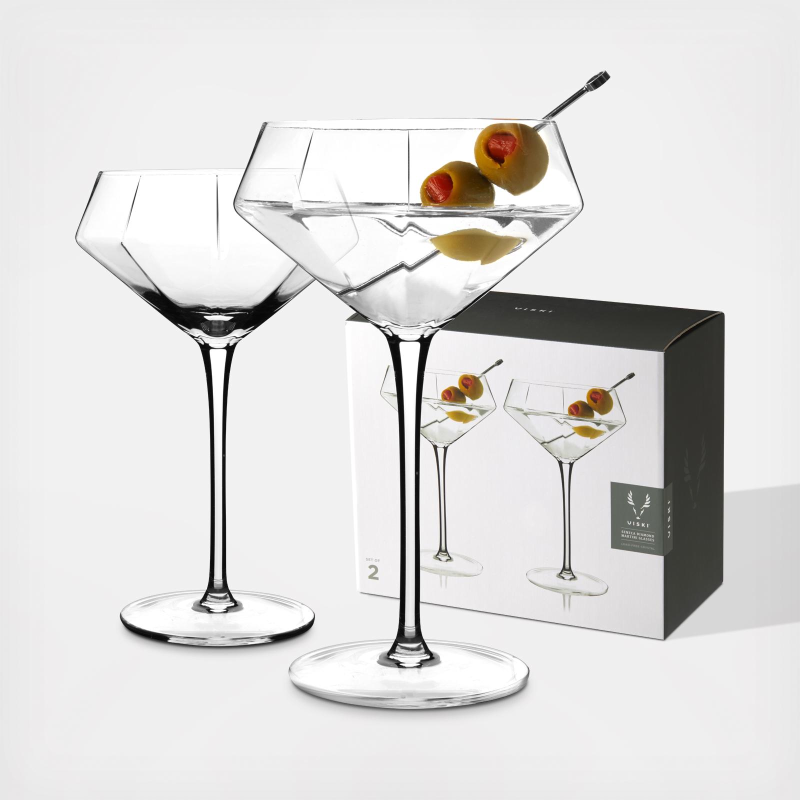 Seneca Diamond Martini Glass, Set of 2 5 Seneca Diamond Martini Glass, Set of 2