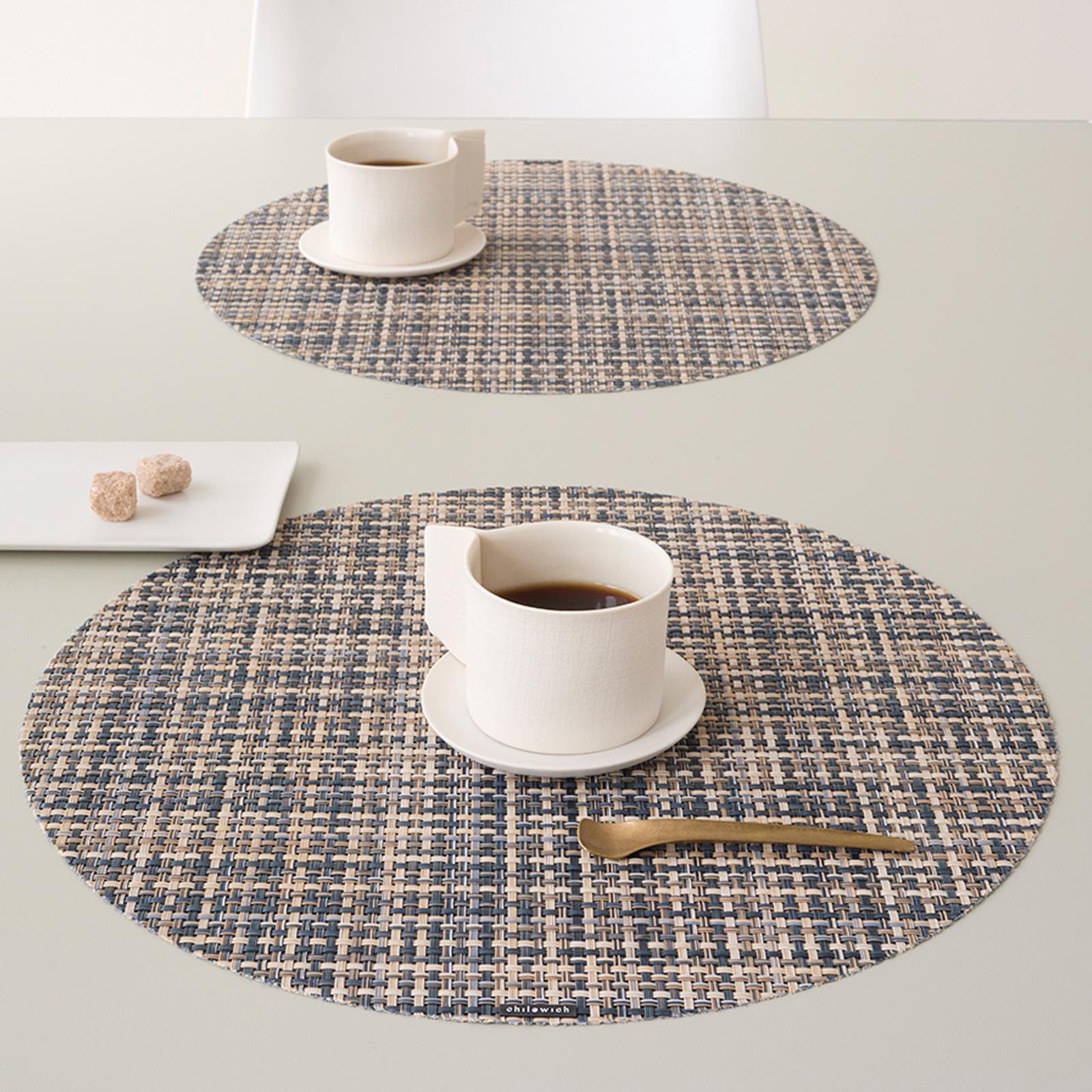 Basketweave Round Placemat, Set of 4 7 Basketweave Round Placemat, Set of 4
