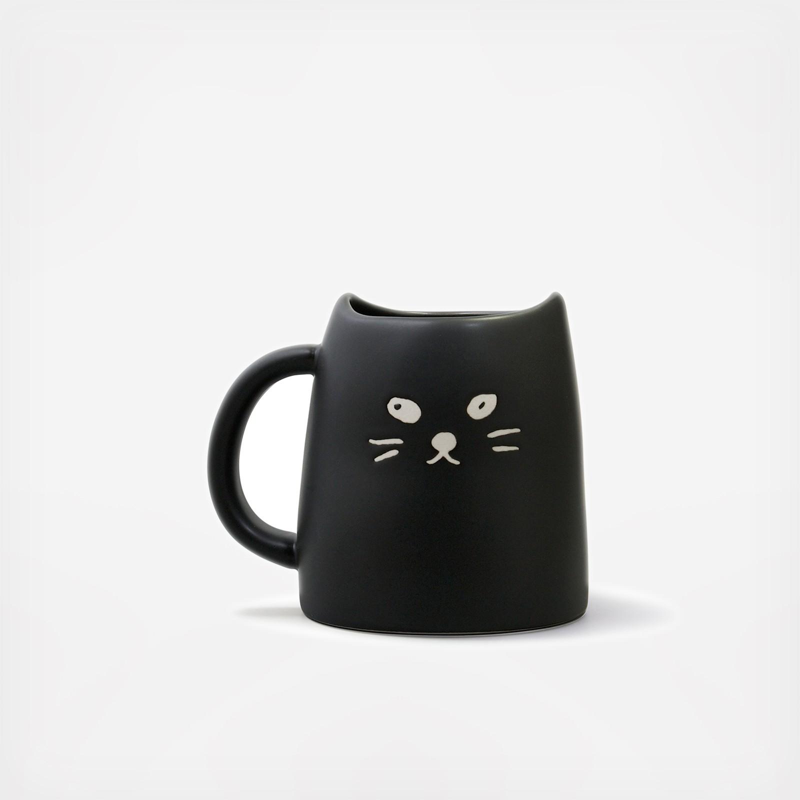 Black & White Cat 2-Piece Coffee Mug Set 4 Black & White Cat 2-Piece Coffee Mug Set