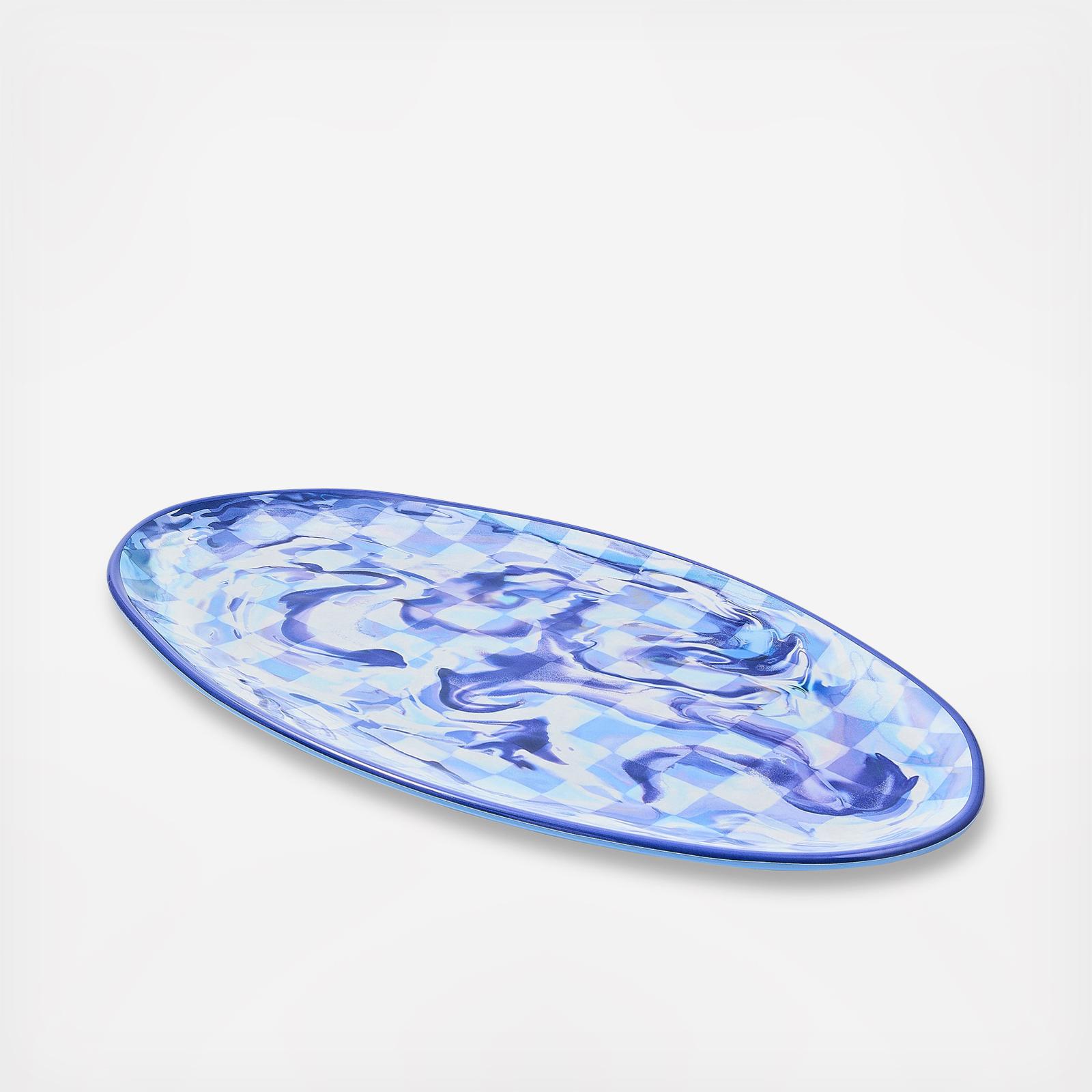 Check Melamine Oval Platter 2 Check Melamine Oval Platter