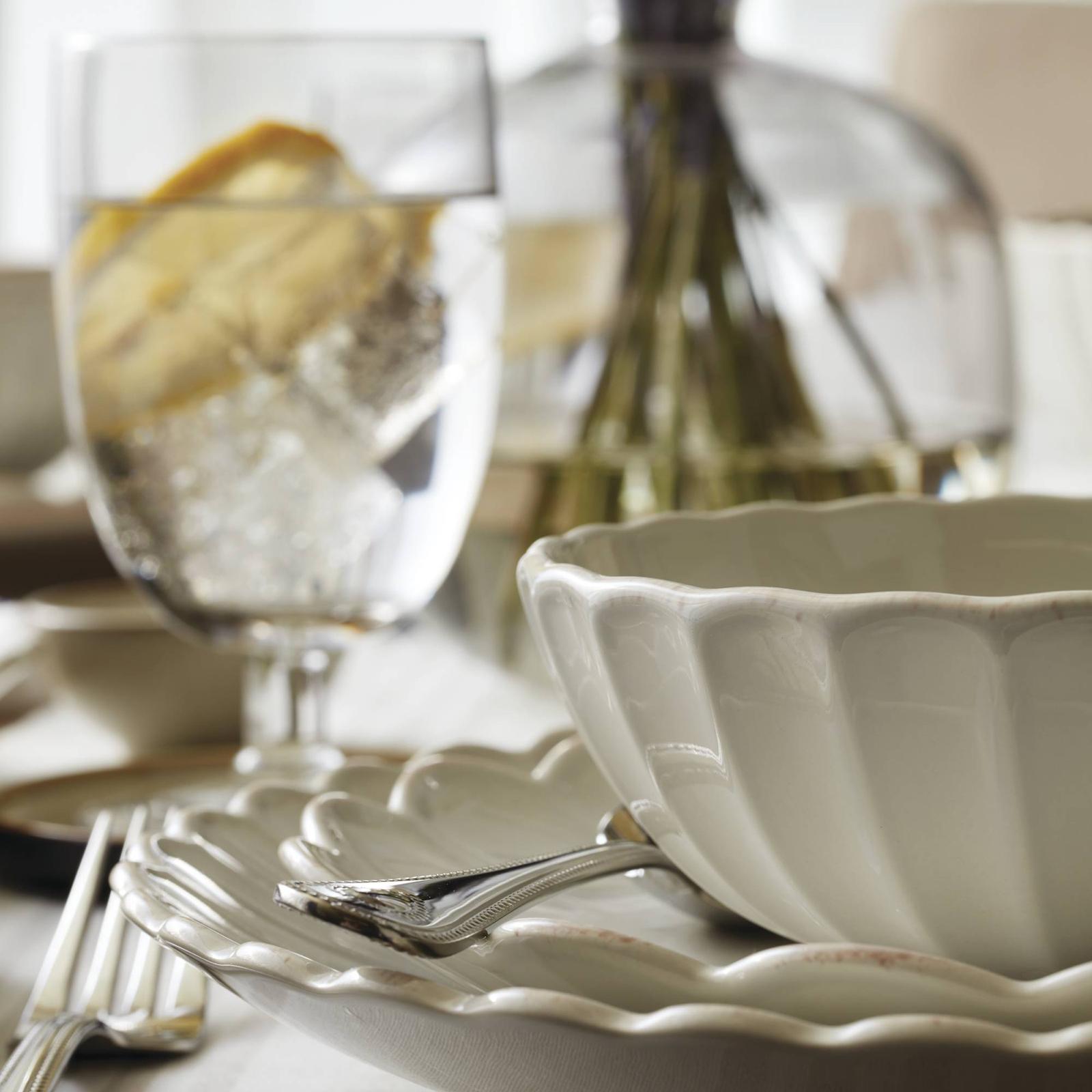 French Perle Scallop 4-Piece Place Setting, Service for 1 4 French Perle Scallop 4-Piece Place Setting, Service for 1