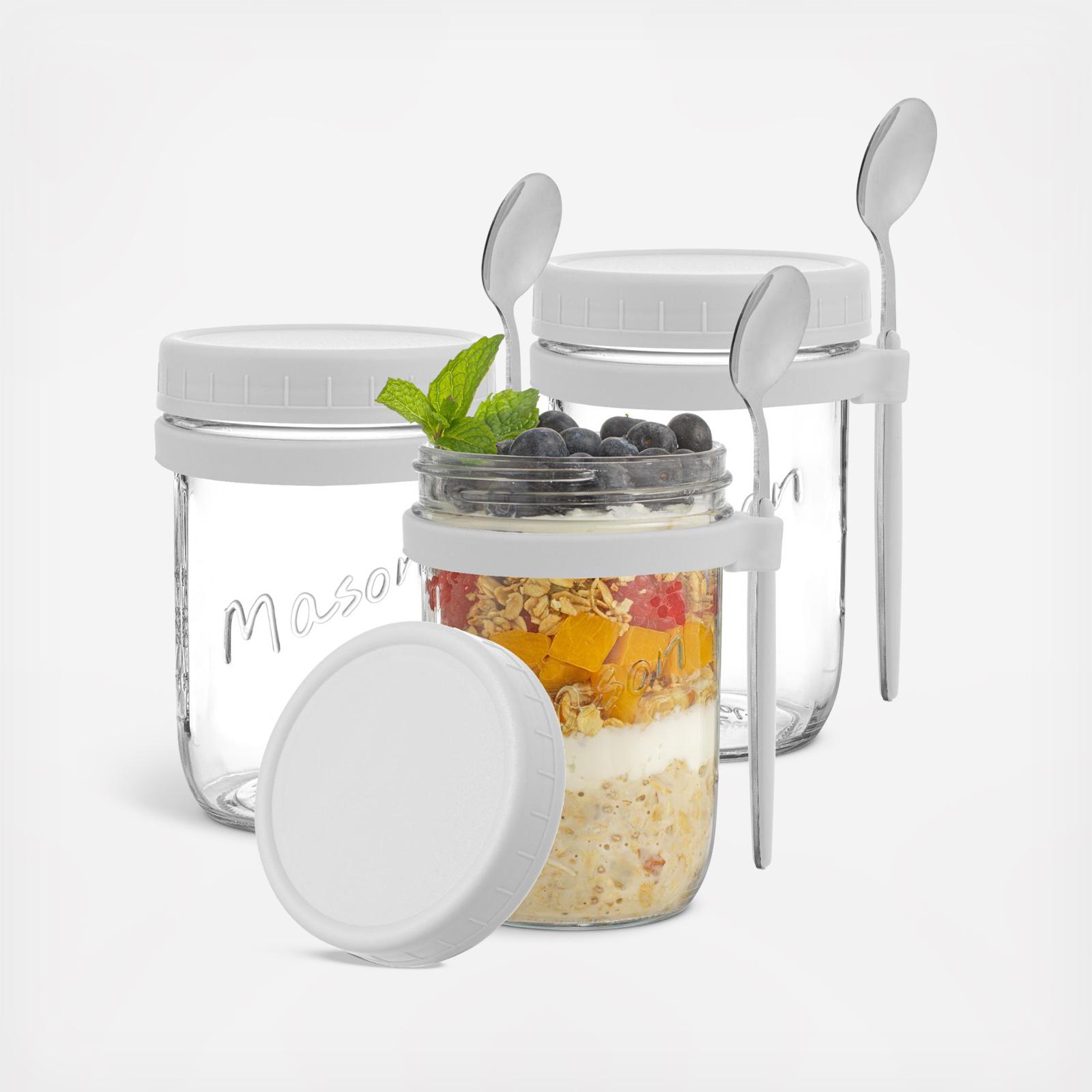 Dawn Glass Overnight Oats Containers, Set of 3