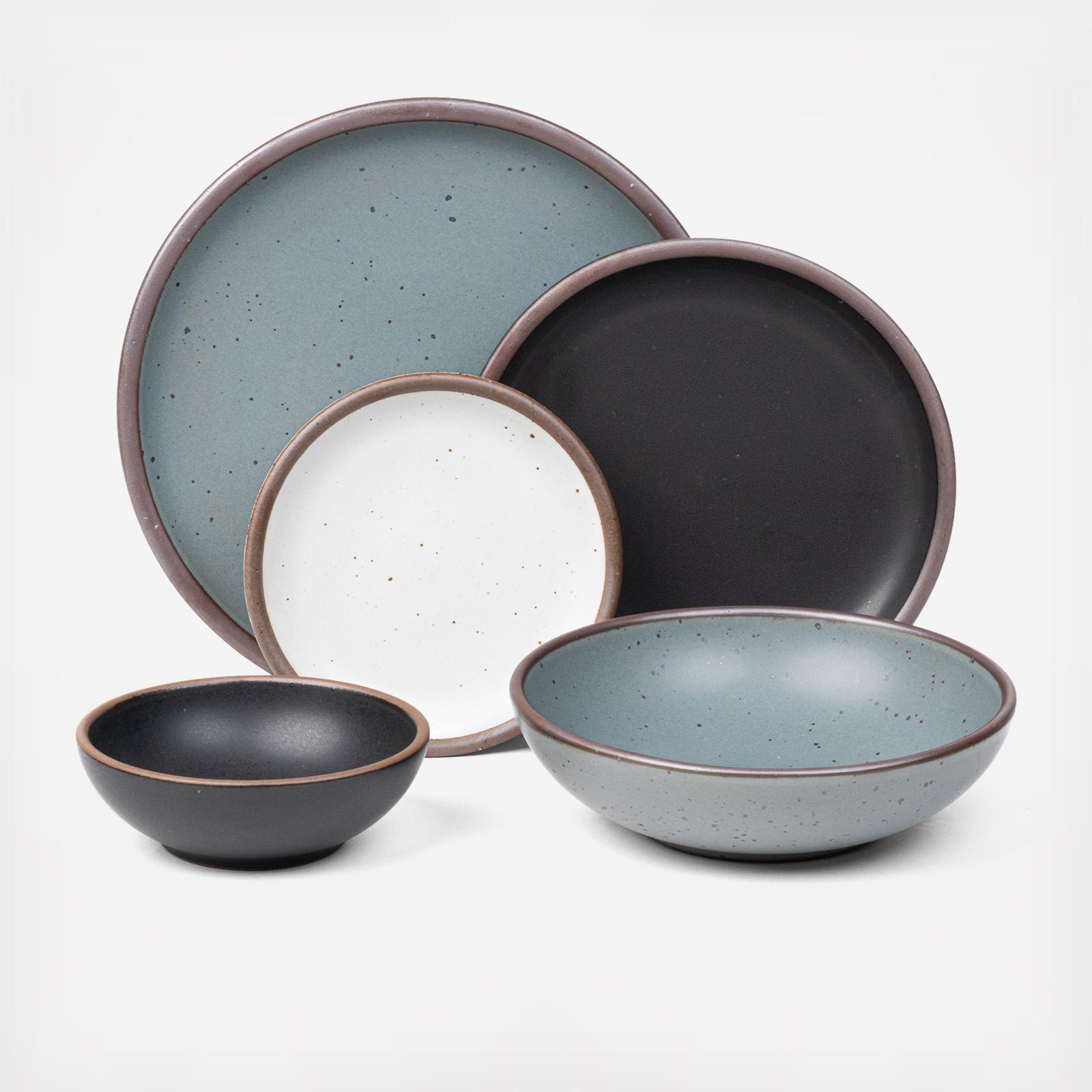 Shallow Assorted 5-Piece Place Setting, Service for 1 9 Shallow Assorted 5-Piece Place Setting, Service for 1