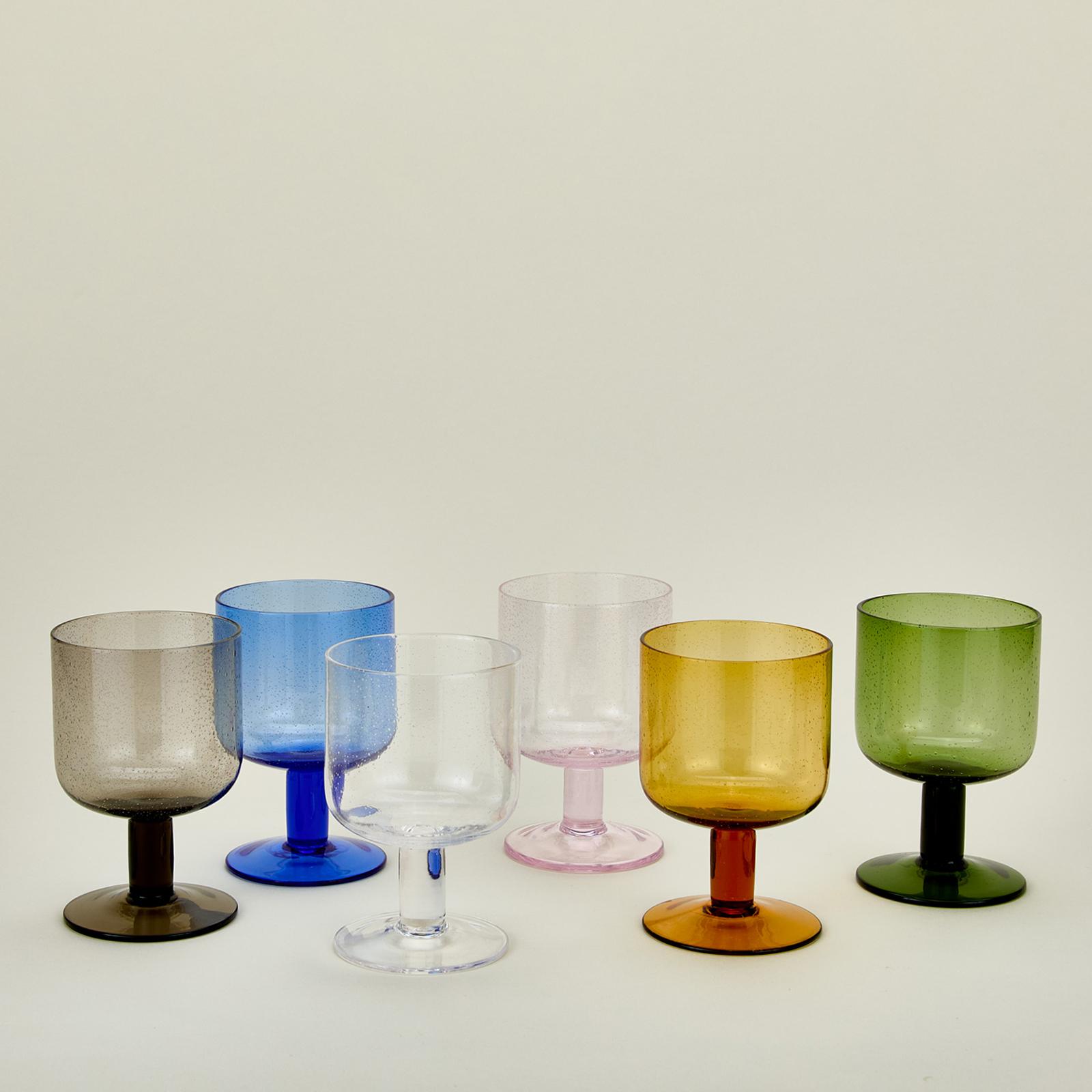 Simple Seeded Stemmed Glass, Set of 4 7 Simple Seeded Stemmed Glass, Set of 4