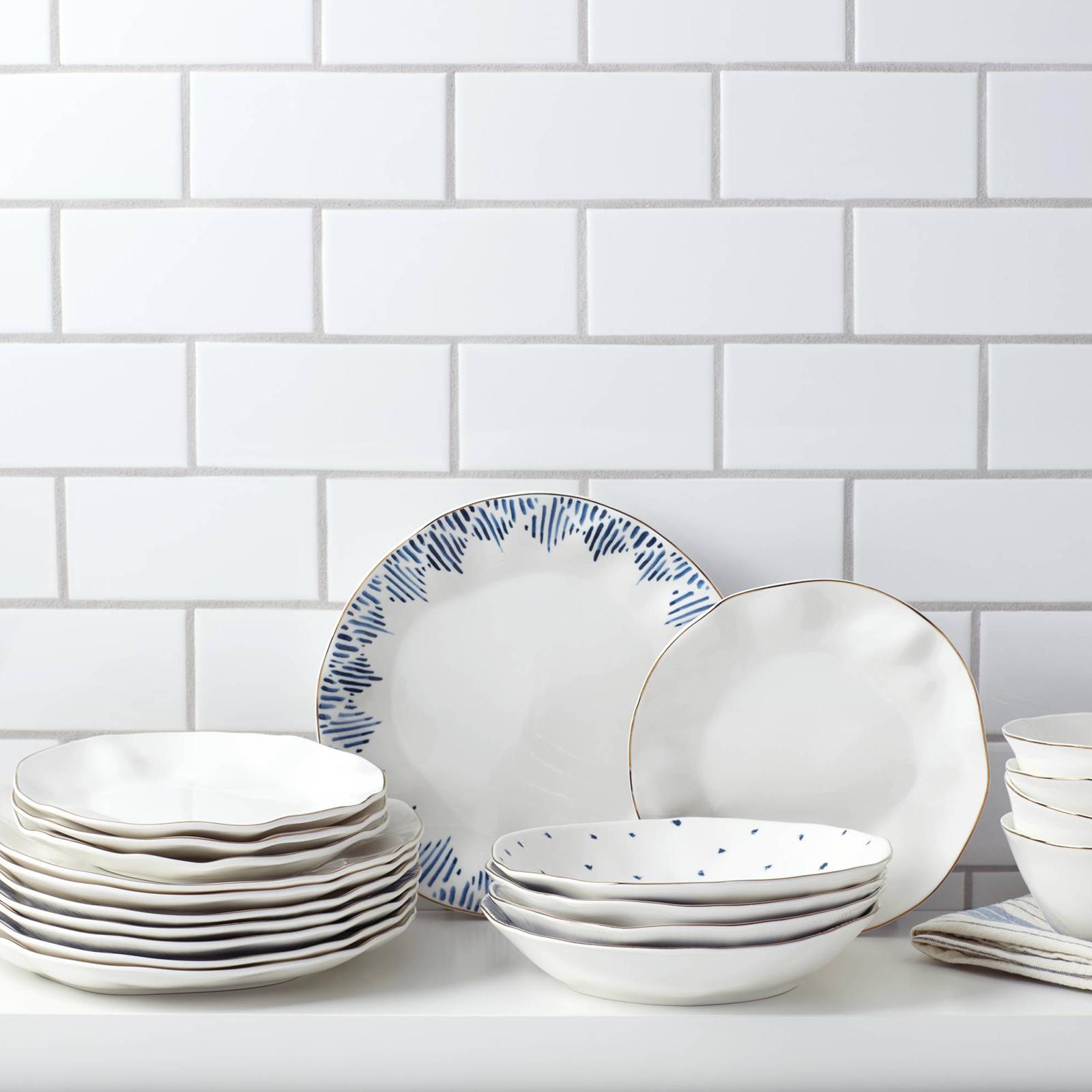 Blue Bay Dinner Plates, Set of 4 3 Blue Bay Dinner Plates, Set of 4