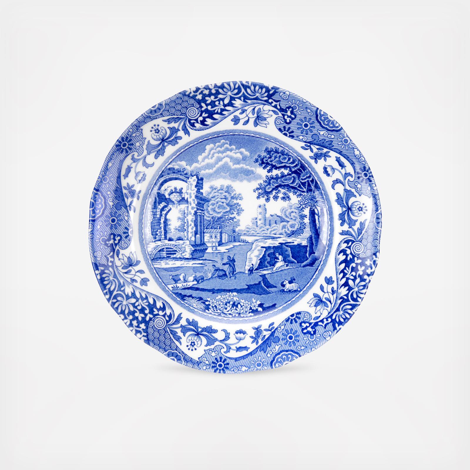 Blue Italian Bread & Butter Plate, Set of 4 6 Blue Italian Bread & Butter Plate, Set of 4
