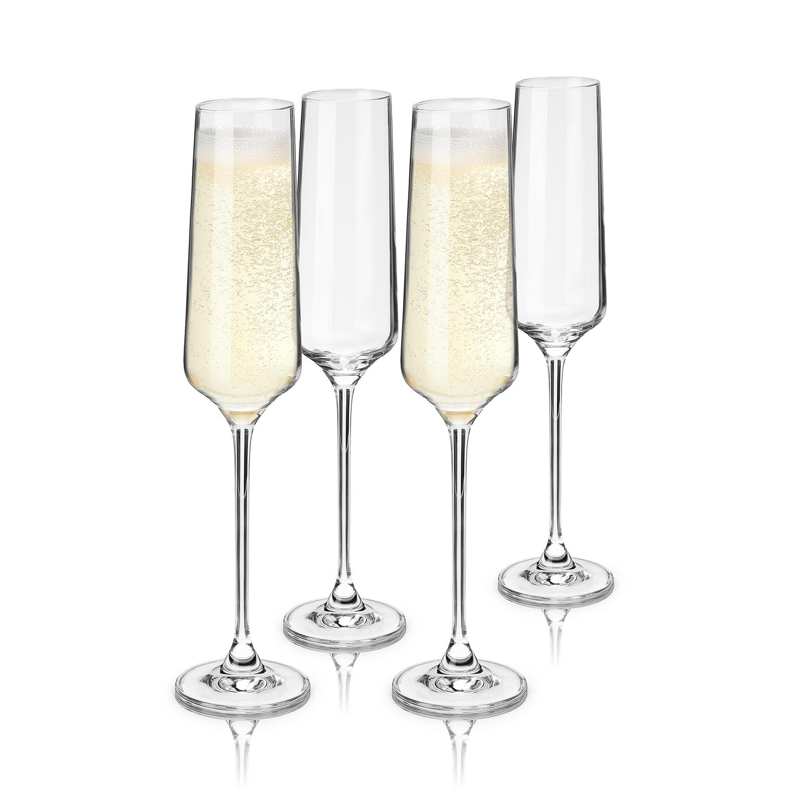 European Crystal Champagne Flute, Set of 4 4 European Crystal Champagne Flute, Set of 4