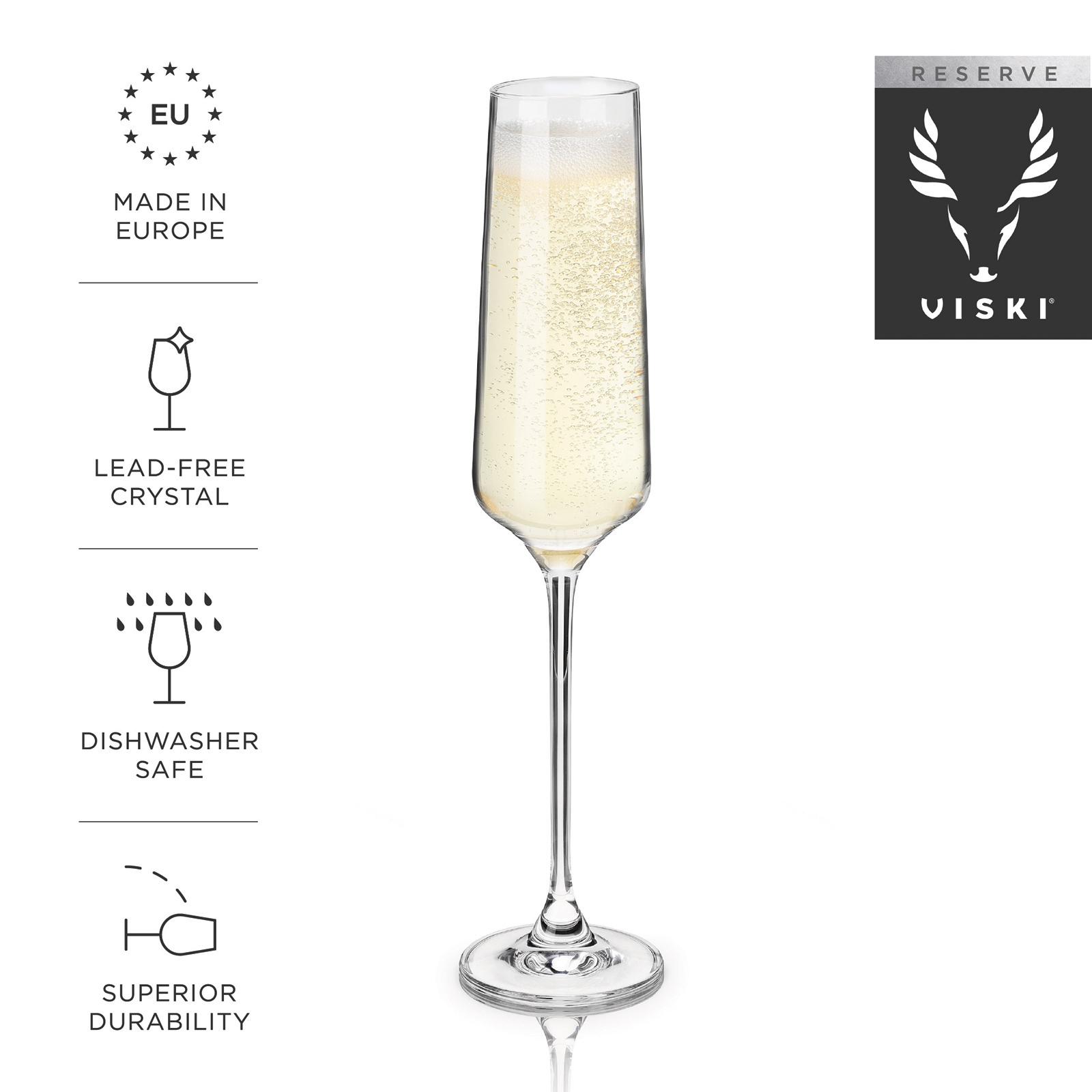 European Crystal Champagne Flute, Set of 4 7 European Crystal Champagne Flute, Set of 4