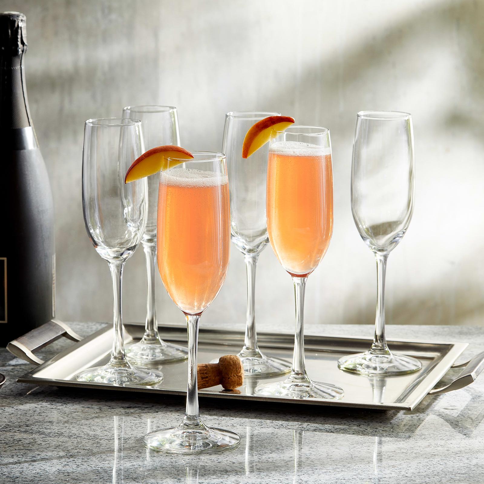 Entertaining Essentials Champagne Flute Glass, Set of 6 1 Entertaining Essentials Champagne Flute Glass, Set of 6