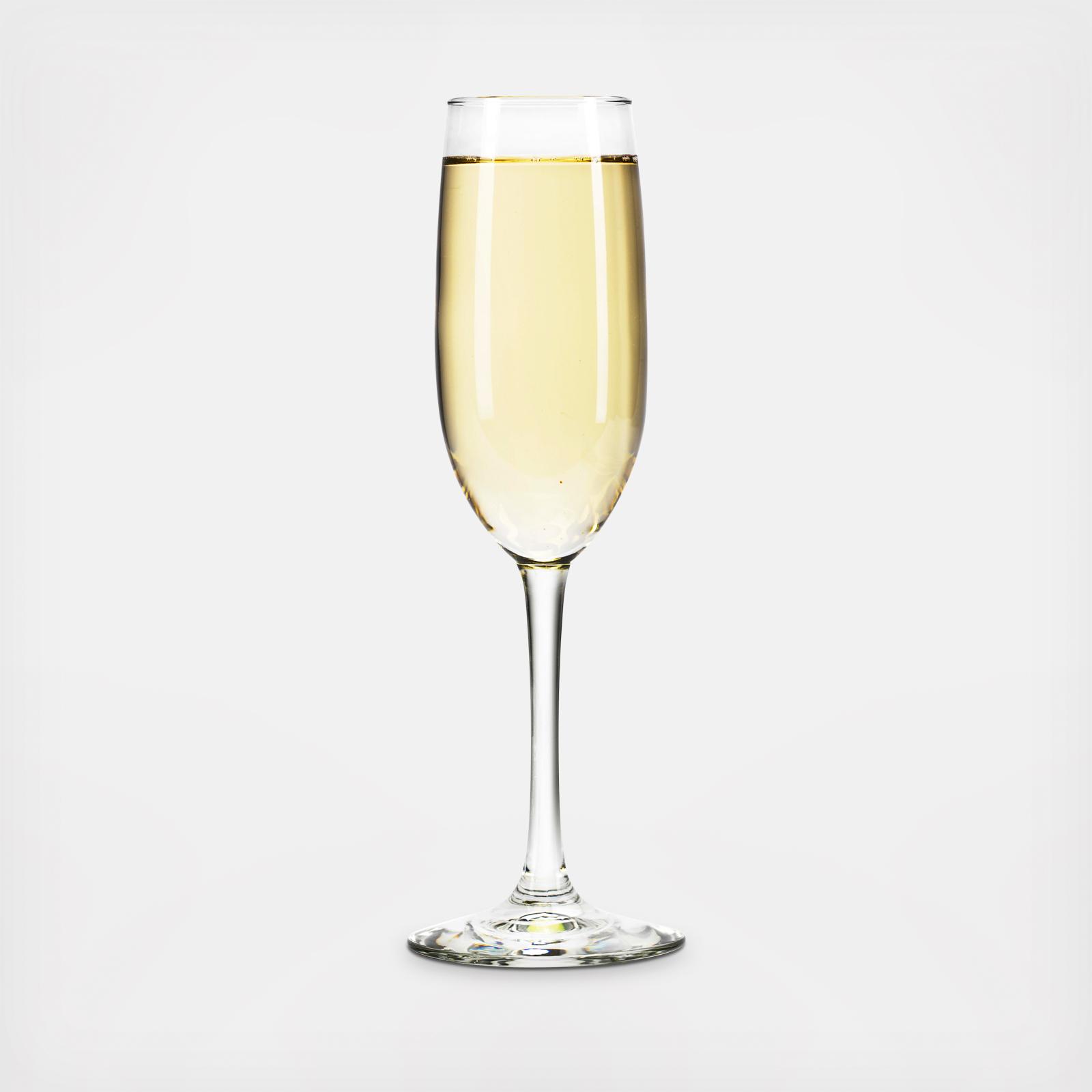 Entertaining Essentials Champagne Flute Glass, Set of 6 3 Entertaining Essentials Champagne Flute Glass, Set of 6
