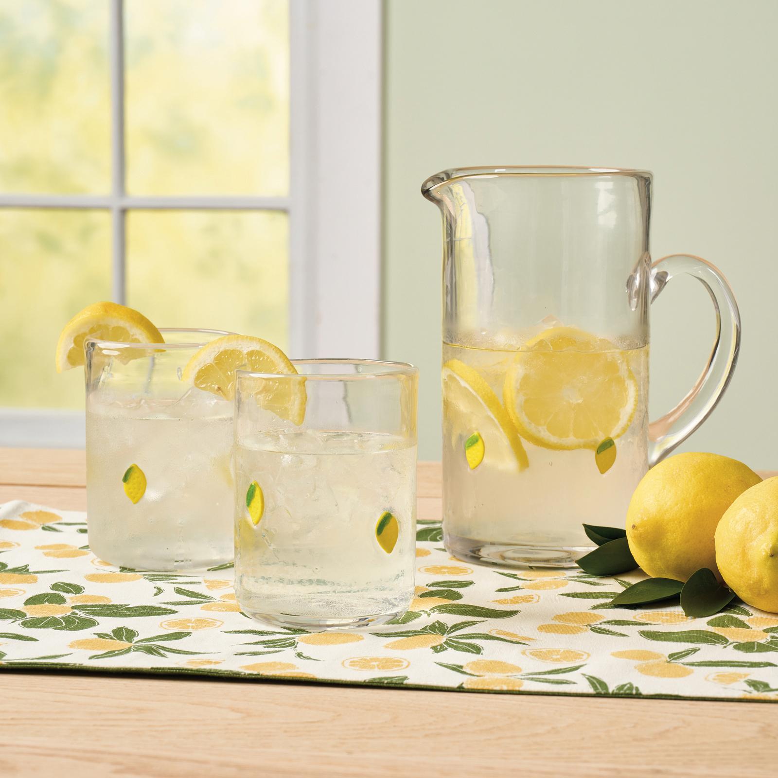 Icon-Lemon Short Beverage Glass, Set of 2