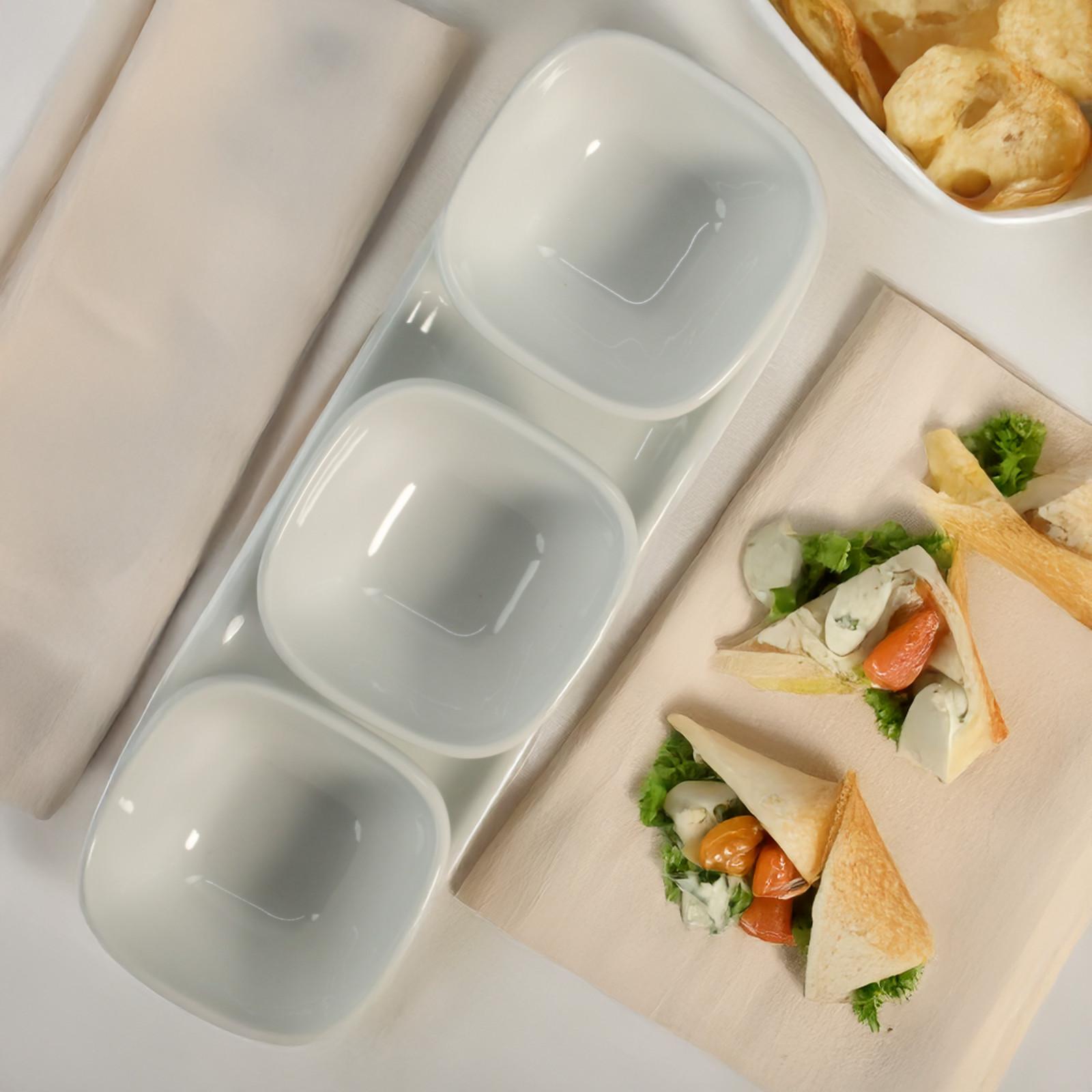 Impulse 4-Piece Dip Bowl & Tray Set 7 Impulse 4-Piece Dip Bowl & Tray Set