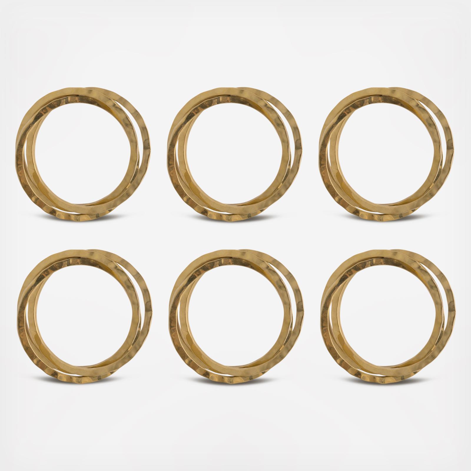 Intertwined Napkin Ring, Set of 6