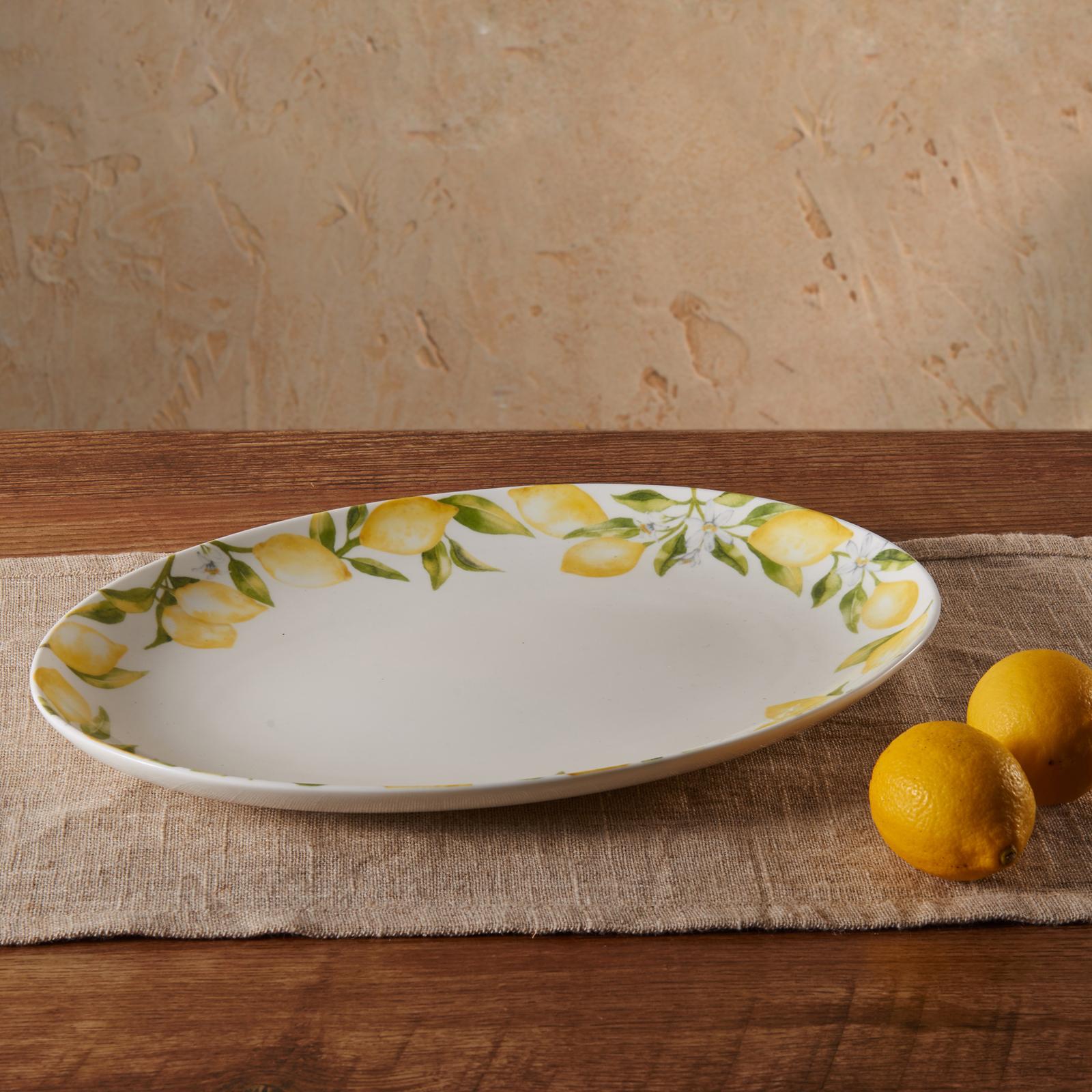Lemons Bone China Oval Platter 1 Lemons Bone China Oval Platter