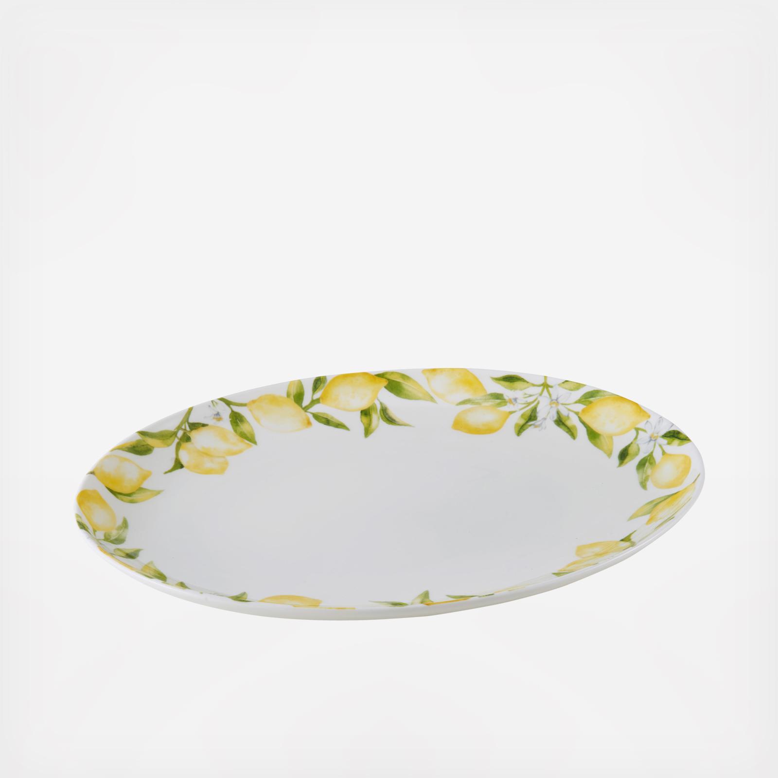 Lemons Bone China Oval Platter 2 Lemons Bone China Oval Platter