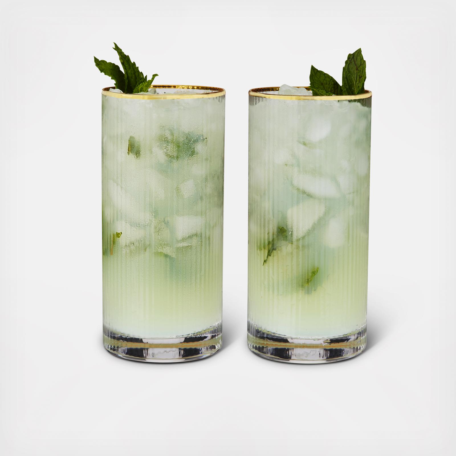 Meridian Highball Glass, Set of 2 2 Meridian Highball Glass, Set of 2