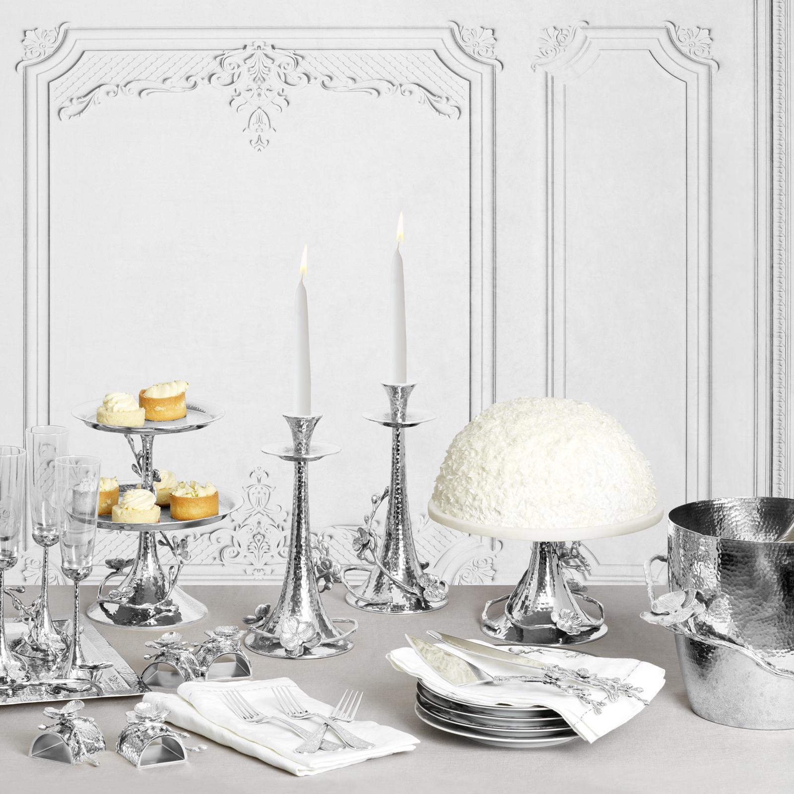 Orchid 2-Piece Wedding Cake Knife & Server Set 4 Orchid 2-Piece Wedding Cake Knife & Server Set