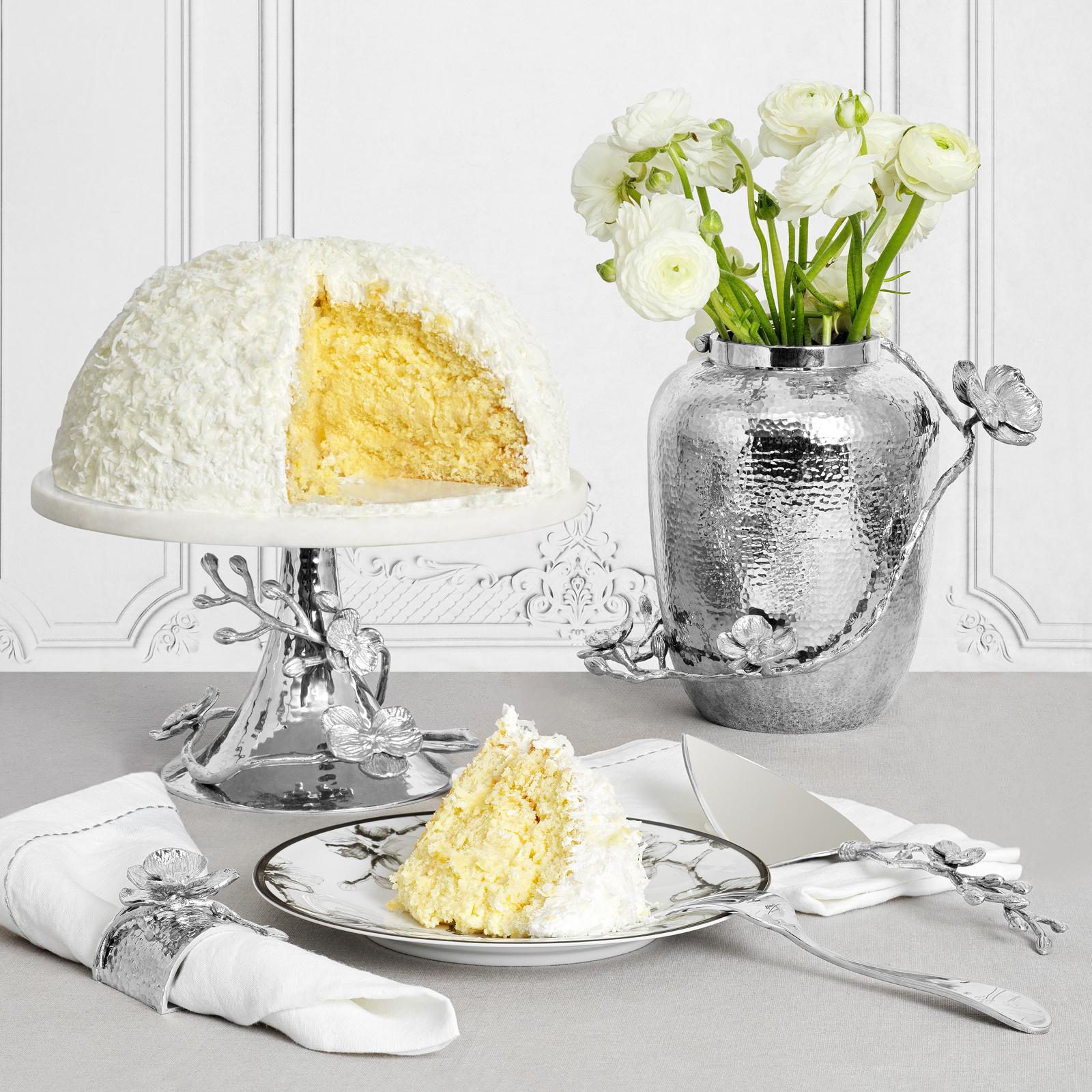 Orchid 2-Piece Wedding Cake Knife & Server Set 6 Orchid 2-Piece Wedding Cake Knife & Server Set