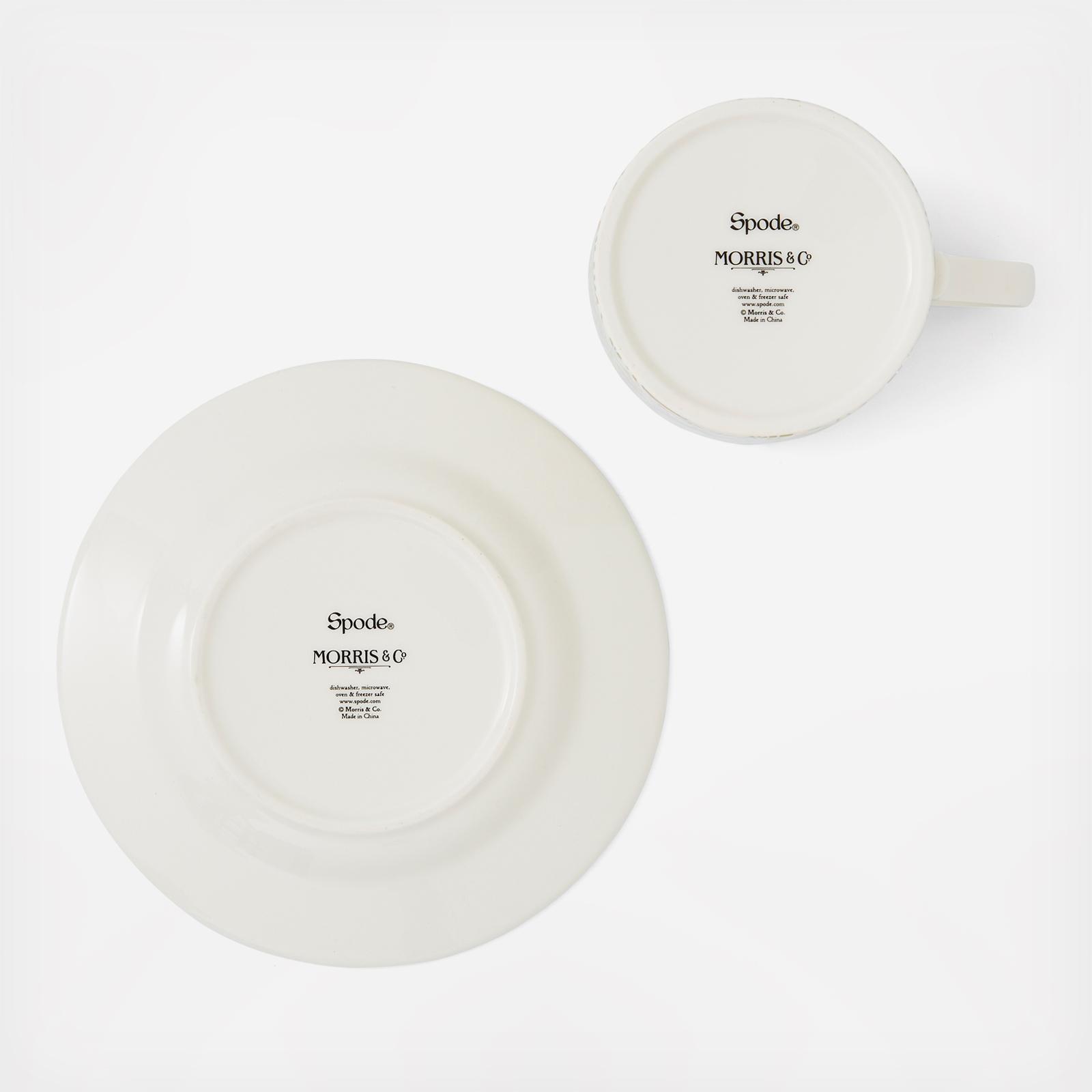 Morris & Co. Teacup & Saucer Set 6 Morris & Co. Teacup & Saucer Set