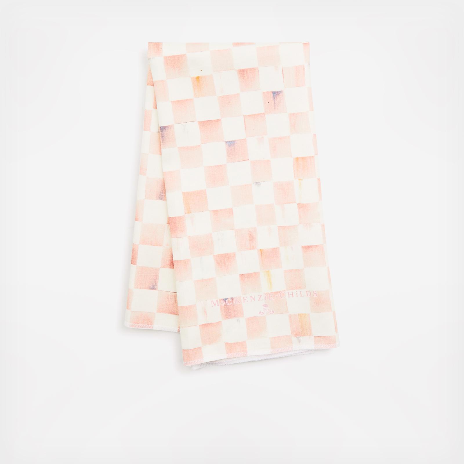 Rosy Check Cotton Dish Towel, Set of 2 5 Rosy Check Cotton Dish Towel, Set of 2